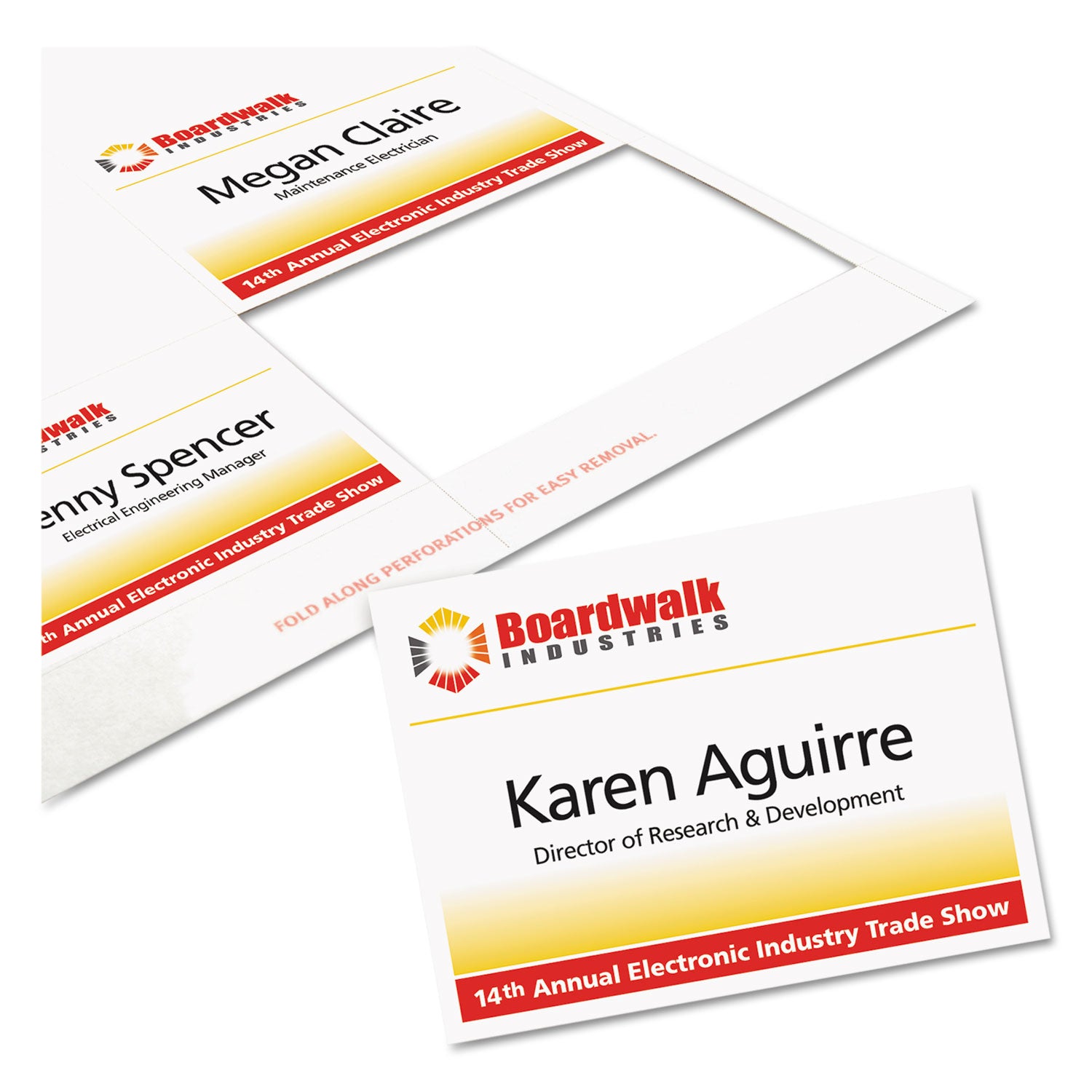 Name Badge Insert Refills, Horizontal/Vertical, 3 x 4, White, 300/Box -