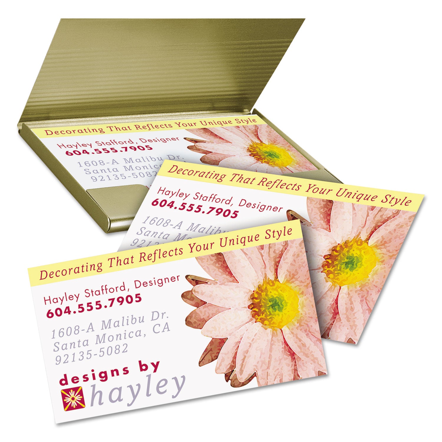 Print-to-the-Edge True Print Business Cards, Inkjet, 2 x 3.5, White, 160 Cards, 8 Cards Sheet, 20 Sheets/Pack -