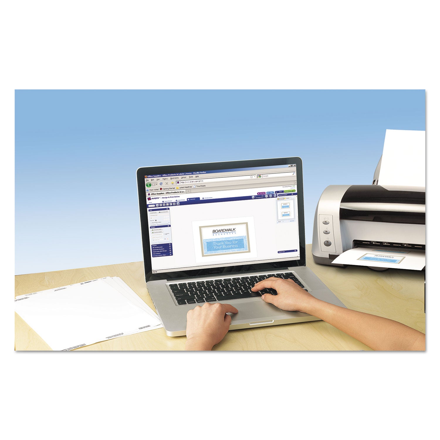 Note Cards with Matching Envelopes, Inkjet, 80 lb, 4.25 x 5.5, Embossed Matte Ivory, 60 Cards, 2 Cards/Sheet, 30 Sheets/Pack -