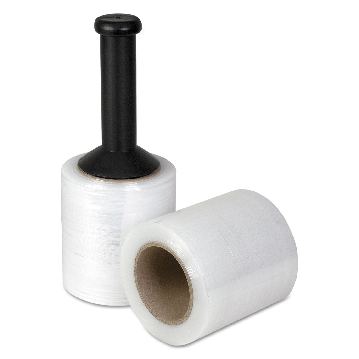 unstretched-handwrap-film-with-reusable-handle-style-dispenser-5-x-1000-ft-20-mic-80-gauge-clear-12-carton_unv051080 - 1