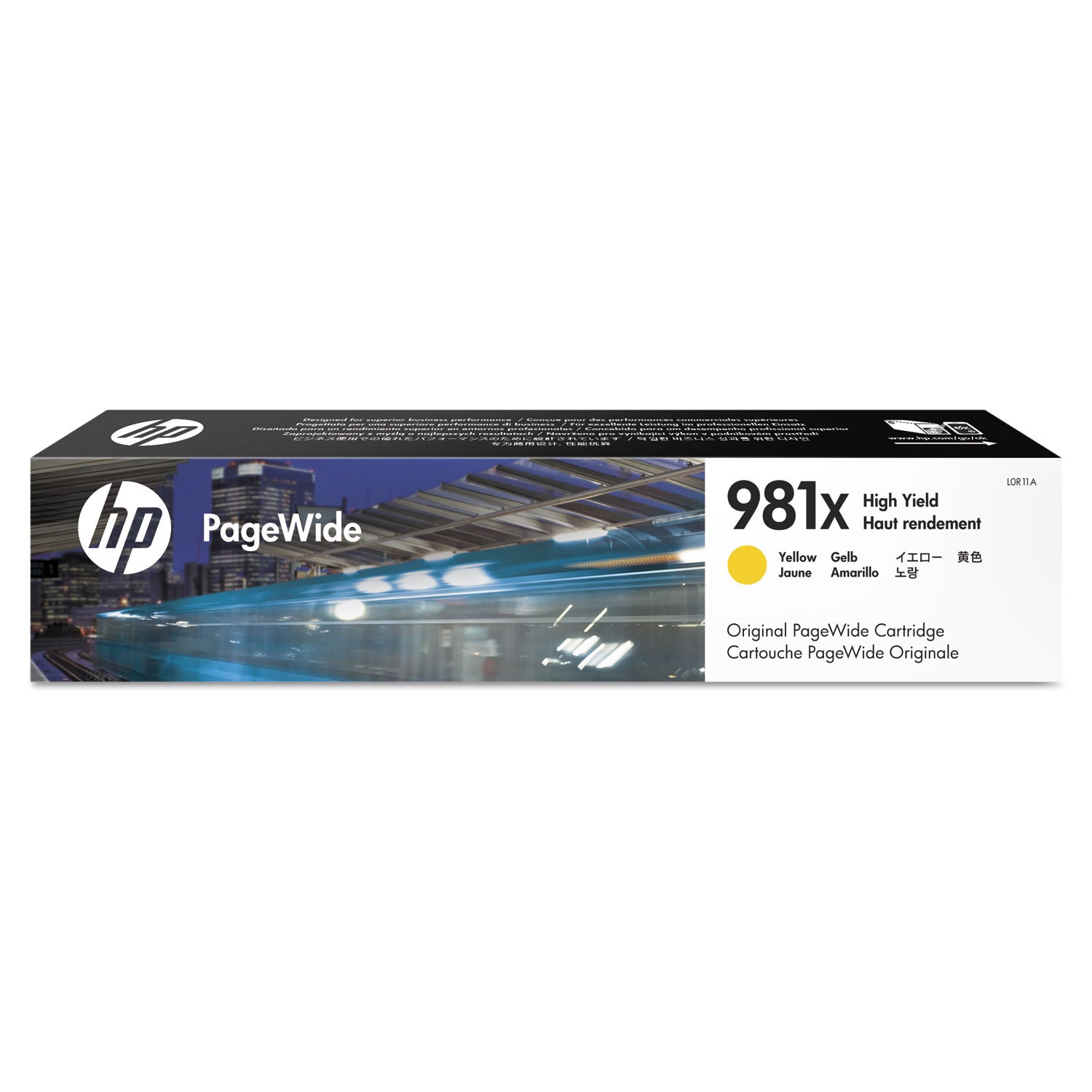 HP 981X, (L0R11A) High-Yield Yellow Original PageWide Cartridge - 1