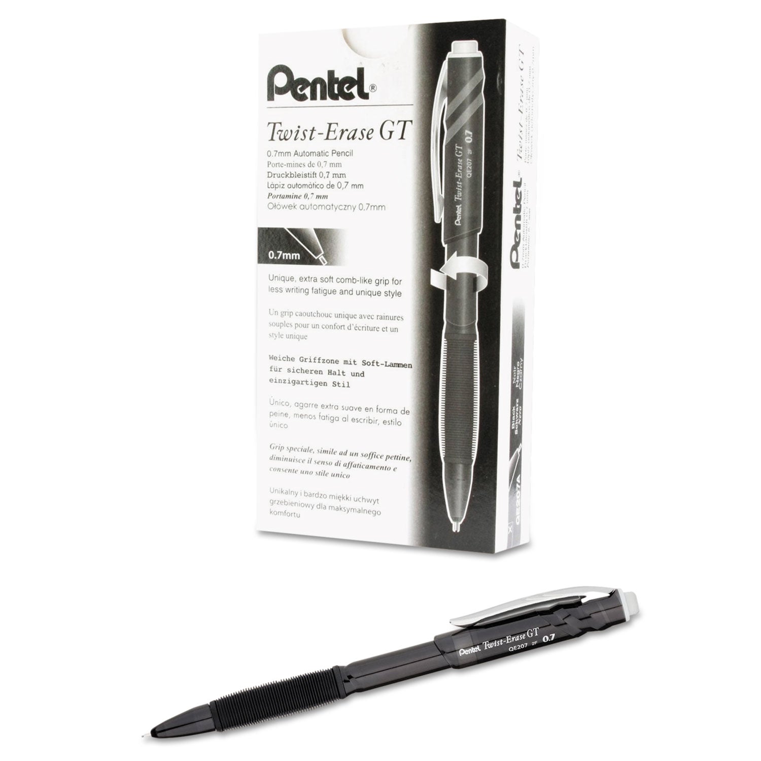 twist-erase-gt-pencils-07-mm-hb-#2-black-lead-black-barrel_penqe207a - 2