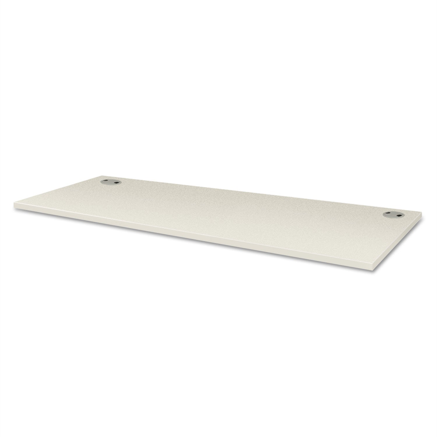 Voi Rectangular Worksurface, Two Grommets, 60" x 24", Silver -