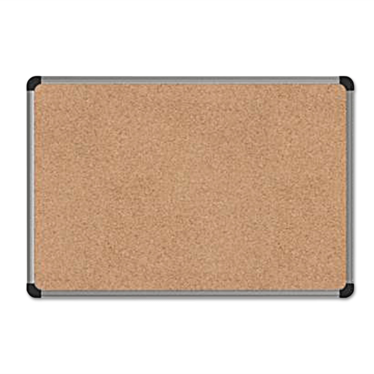 Cork Board with Aluminum Frame, 36 x 24, Tan Surface -