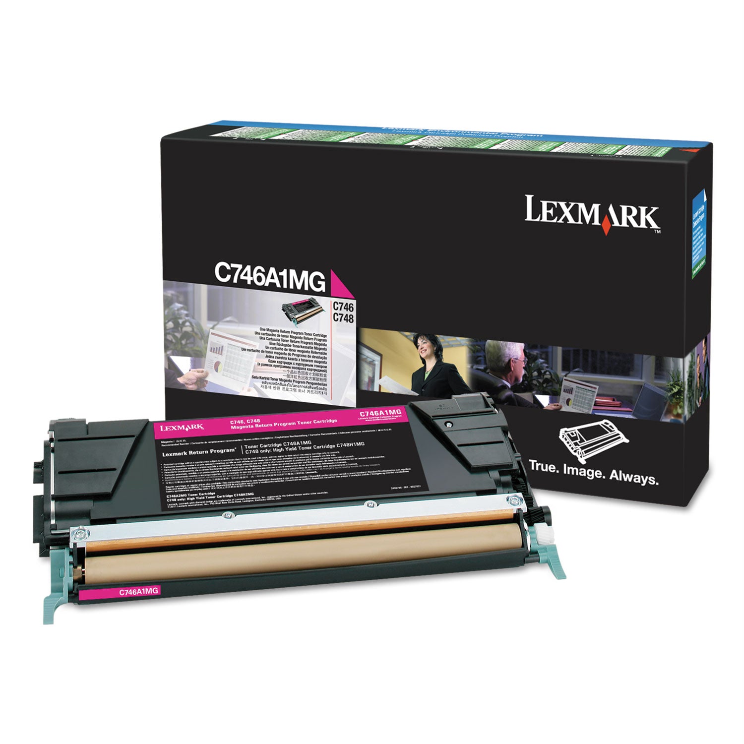 C746A1MG Return Program Toner, 7,000 Page-Yield, Magenta -