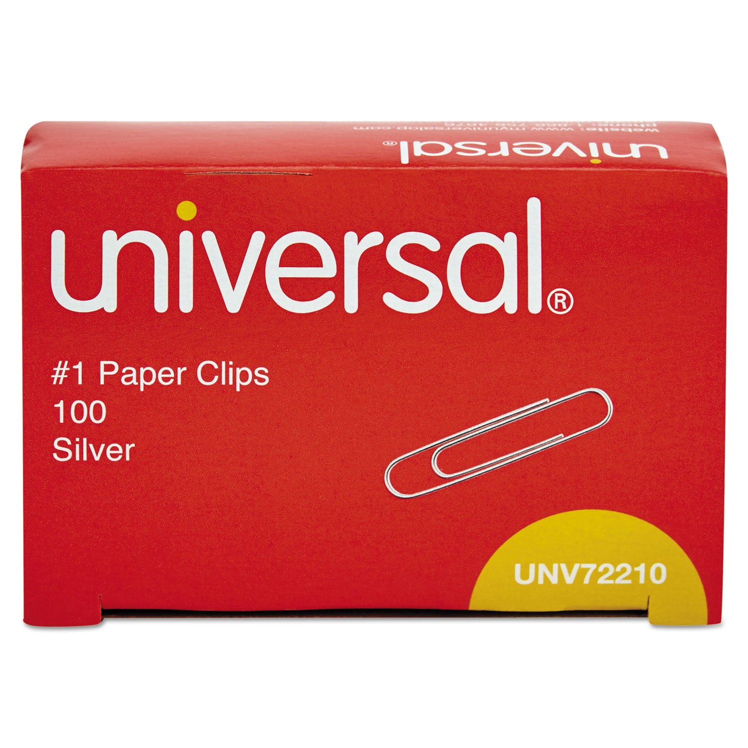 Paper Clips, #1, Smooth, Silver, 100/Box -