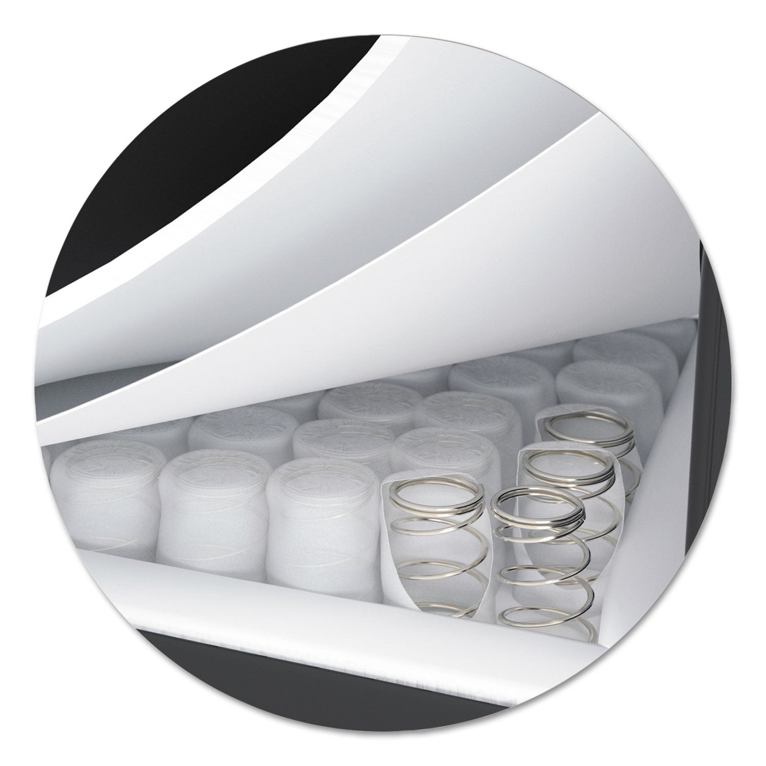 HVL402 Series Executive High-Back Chair, Supports Up to 250 lb, 17" to 21" Seat Height, Black Seat/Back, Iron Gray Base -