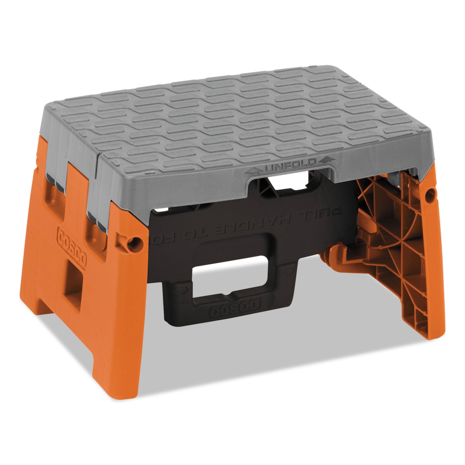 folding-step-stool-1-step-300-lb-capacity-85-working-height-orange-gray_csc11903bgo1e - 1