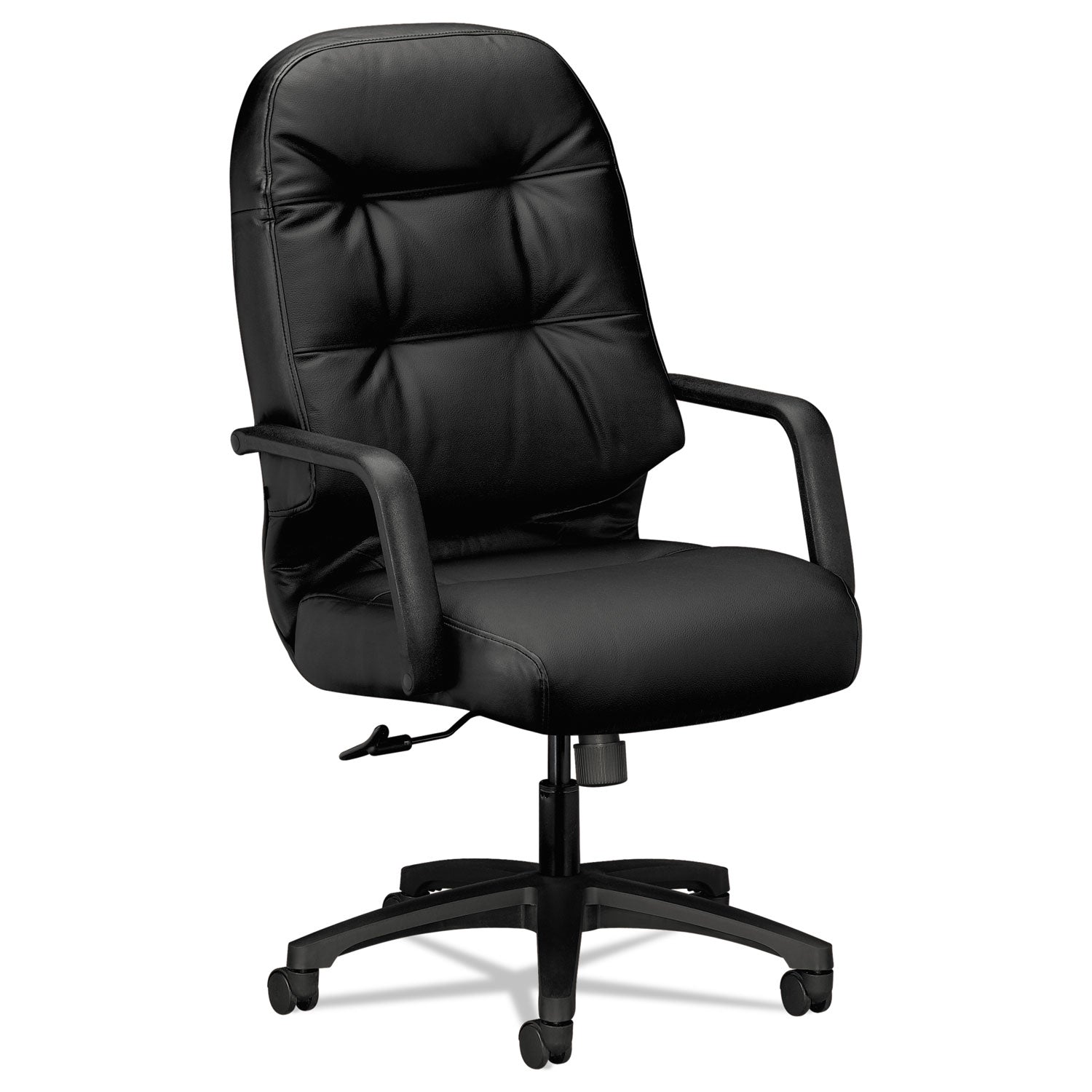 Pillow-Soft 2090 Series Executive High-Back Swivel/Tilt Chair, Supports Up to 300 lb, 16.75" to 21.25" Seat Height, Black -