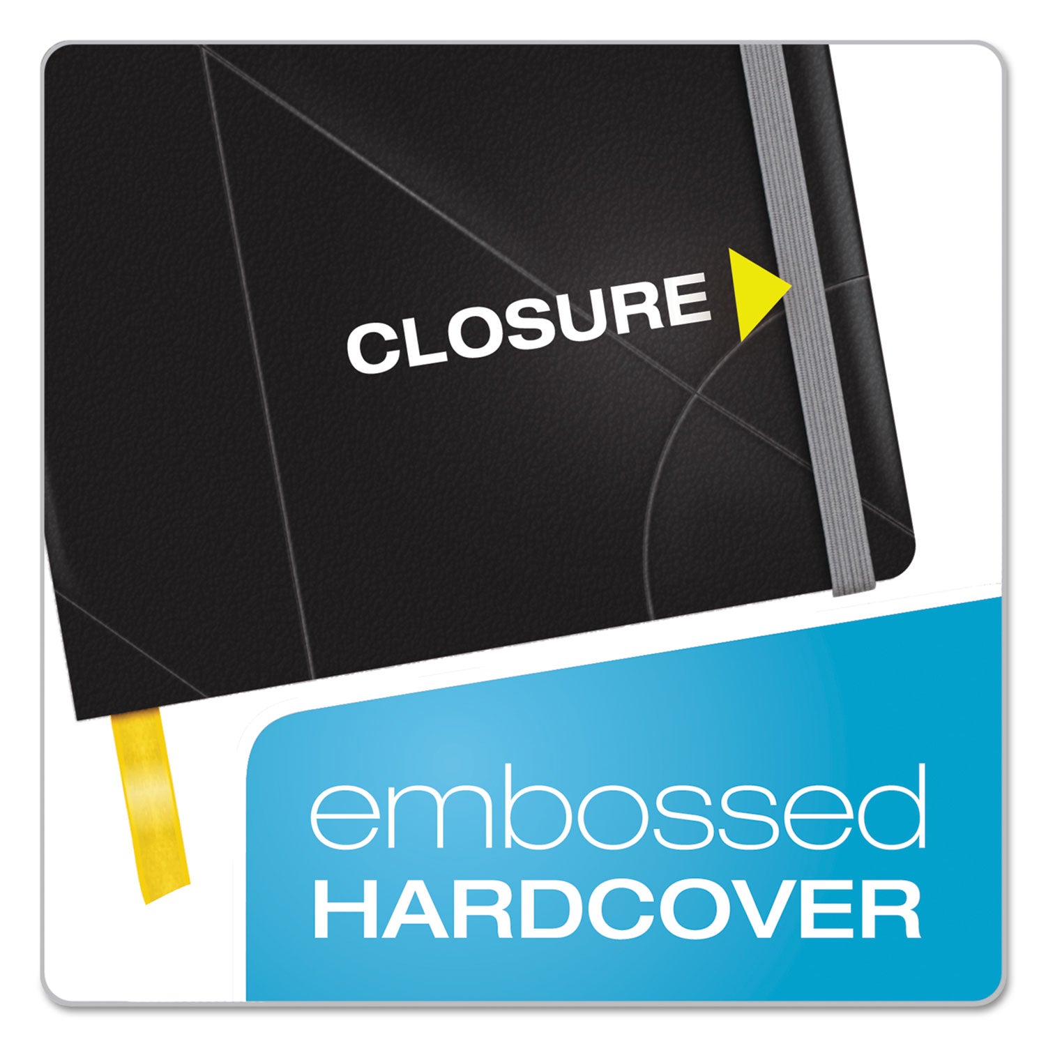 Idea Collective Journal, Hardcover with Elastic Closure, 1-Subject, Wide/Legal Rule, Black Cover, (96) 5.5 x 3.5 Sheets -