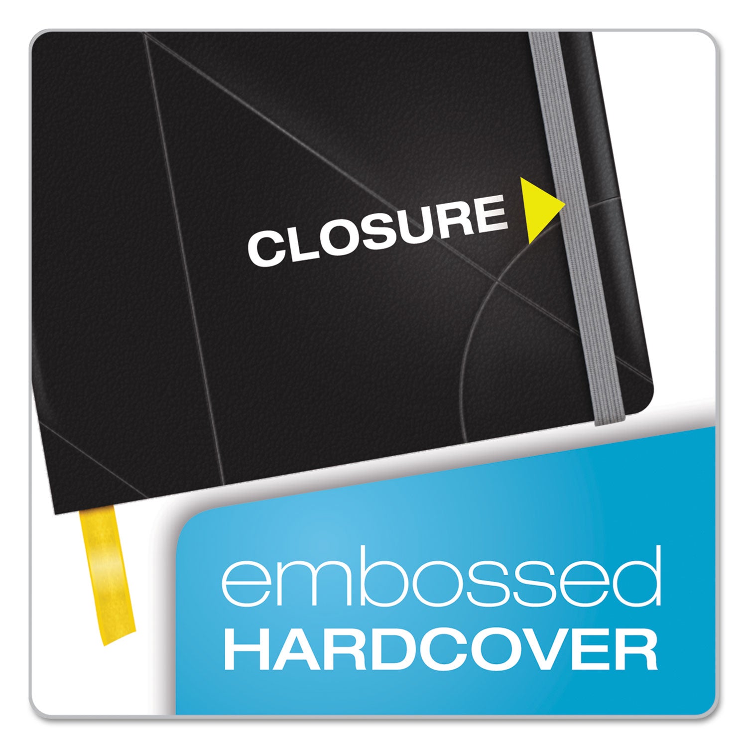 Idea Collective Journal, Hardcover with Elastic Closure, 1-Subject, Wide/Legal Rule, Black Cover, (120) 8.25 x 5 Sheets -