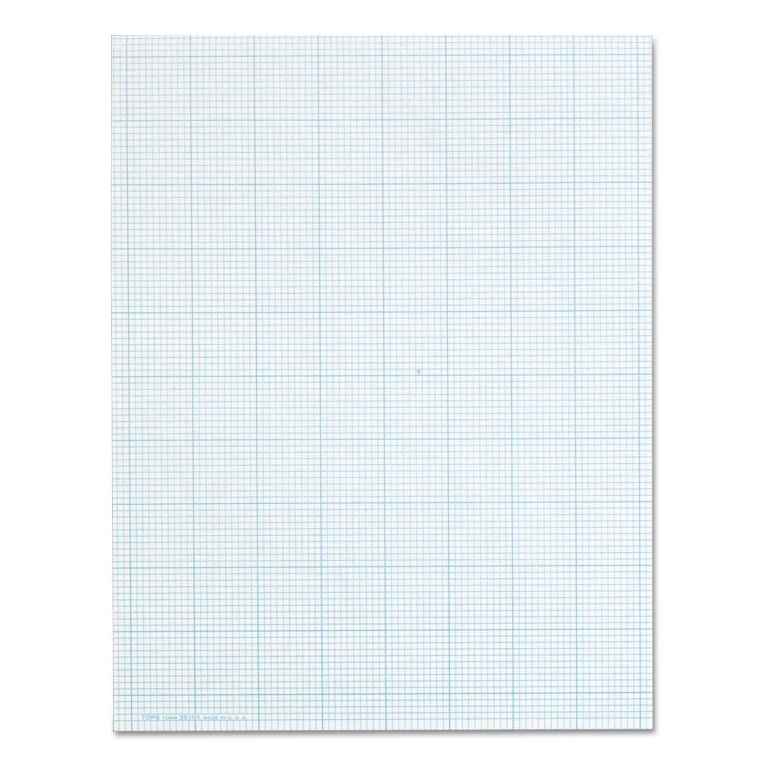 Cross Section Pads, Cross-Section Quadrille Rule (10 sq/in, 1 sq/in), 50 White 8.5 x 11 Sheets -