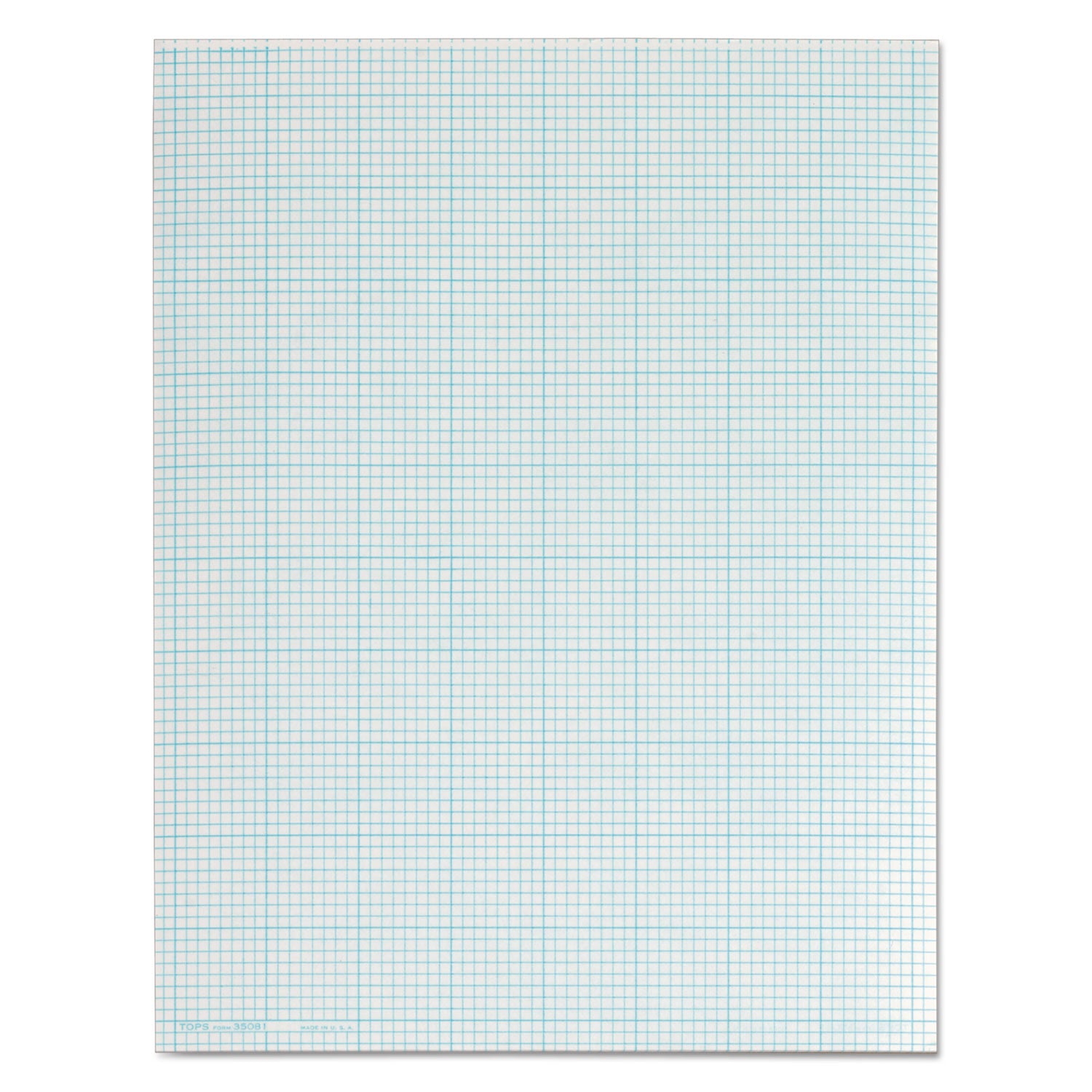 Cross Section Pads, Cross-Section Quadrille Rule (8 sq/in, 1 sq/in), 50 White 8.5 x 11 Sheets -