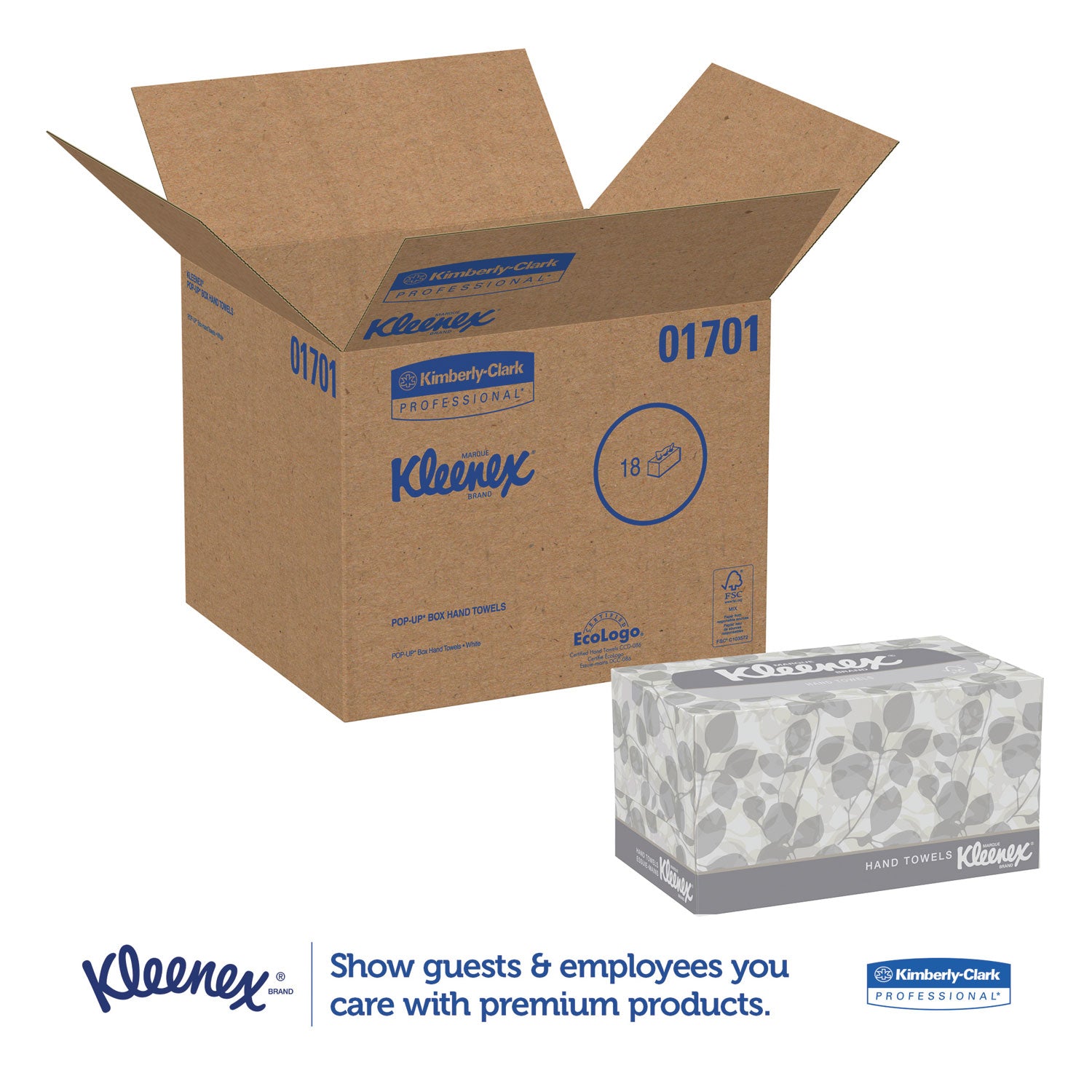 Hand Towels, POP-UP Box, Cloth, 1-Ply, 9 x 10.5, Unscented, White, 120/Box, 18 Boxes/Carton -