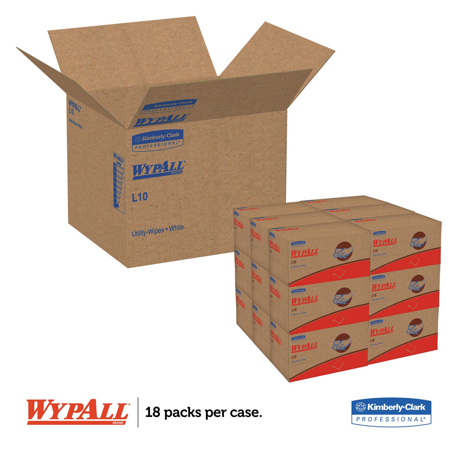 L10 SANI-PREP Dairy Towels, POP-UP Box, 1-Ply, 10.25 x 10.5, White, 110/Pack, 18 Packs/Carton -
