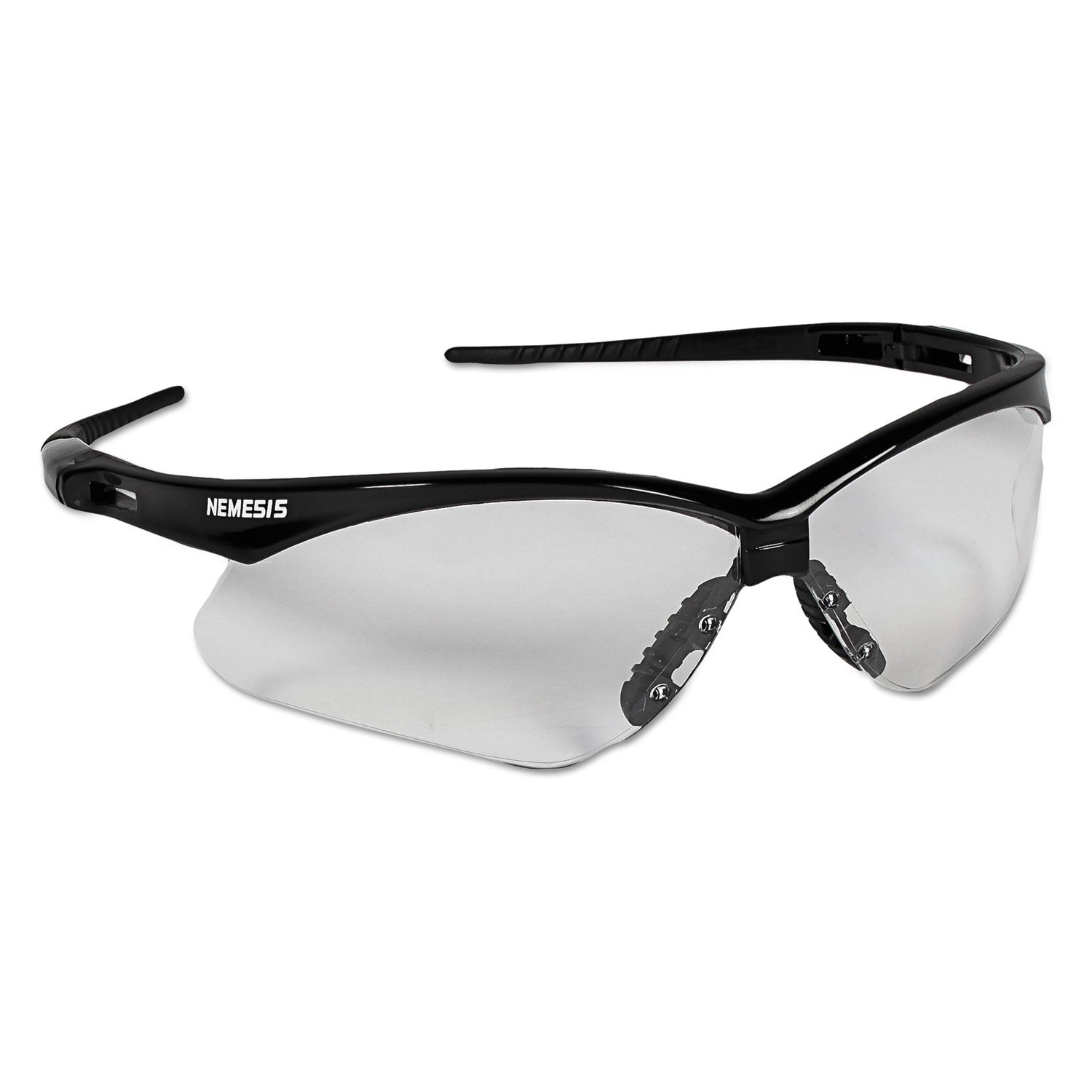 Nemesis Safety Glasses, Black Frame, Clear Lens -