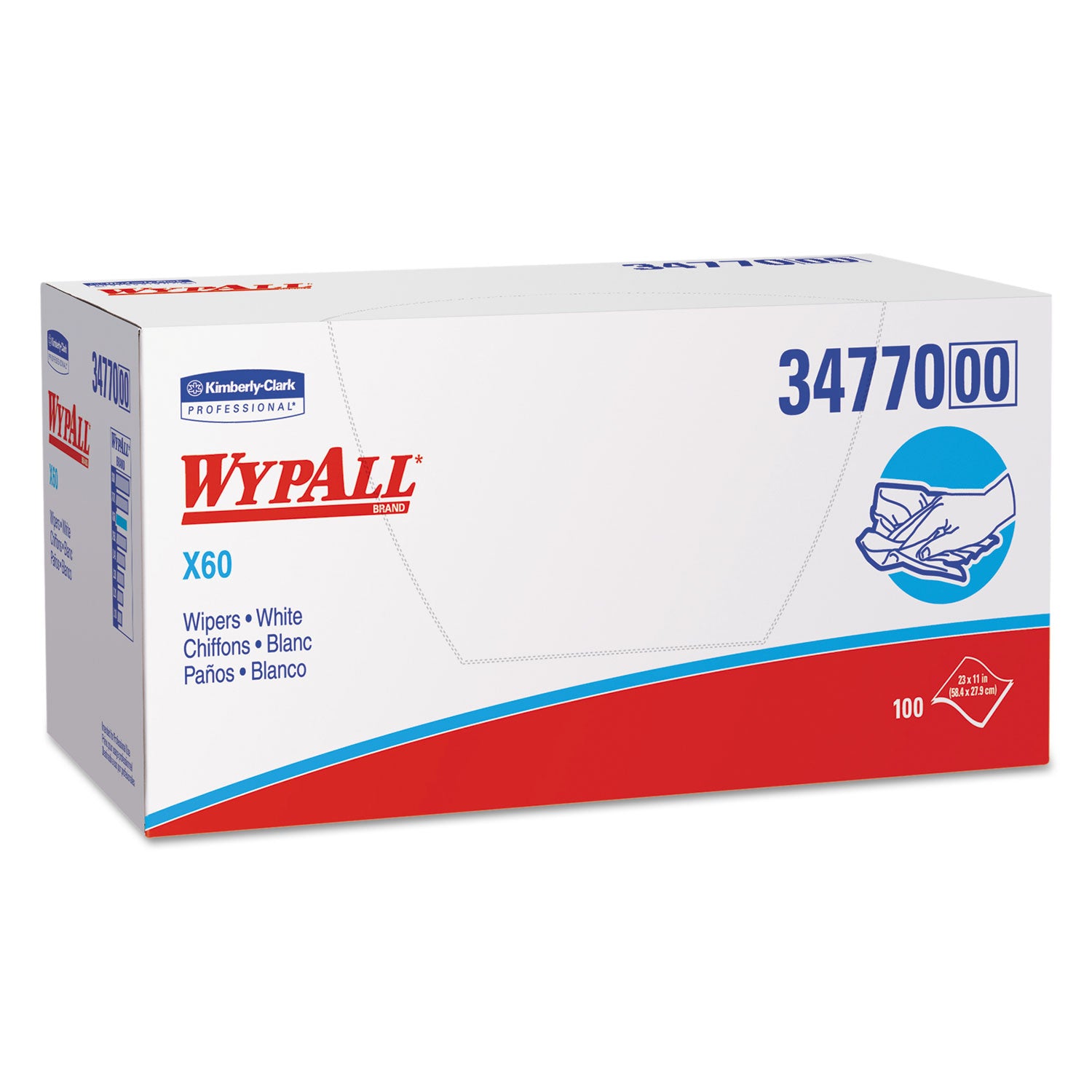 general-clean-x60-cloths-1-4-fold-11-x-23-white-100-box-9-boxes-carton_kcc34770 - 1