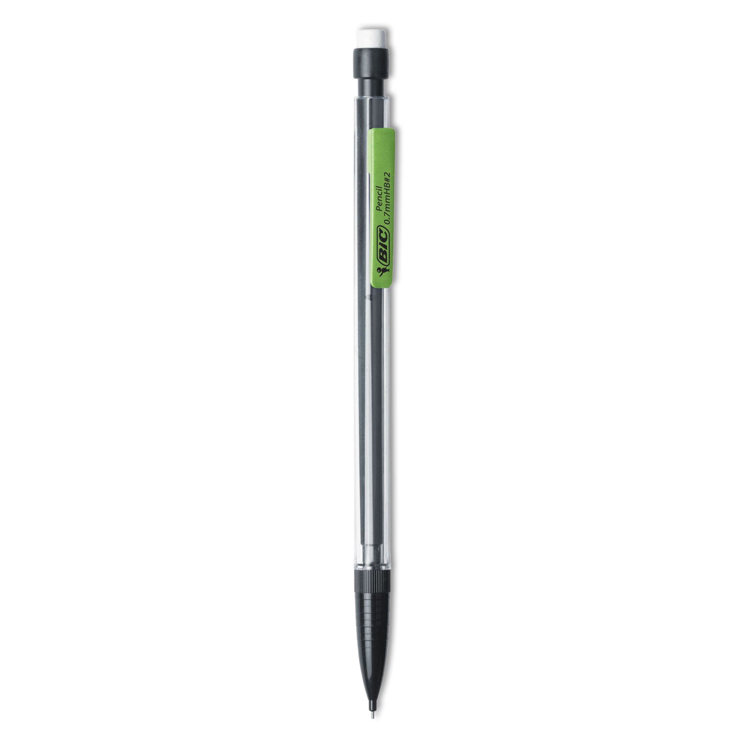 Xtra Smooth Mechanical Pencils with Tube of Lead, 0.7 mm, HB (#2), Black Lead, Clear Barrel, Dozen -