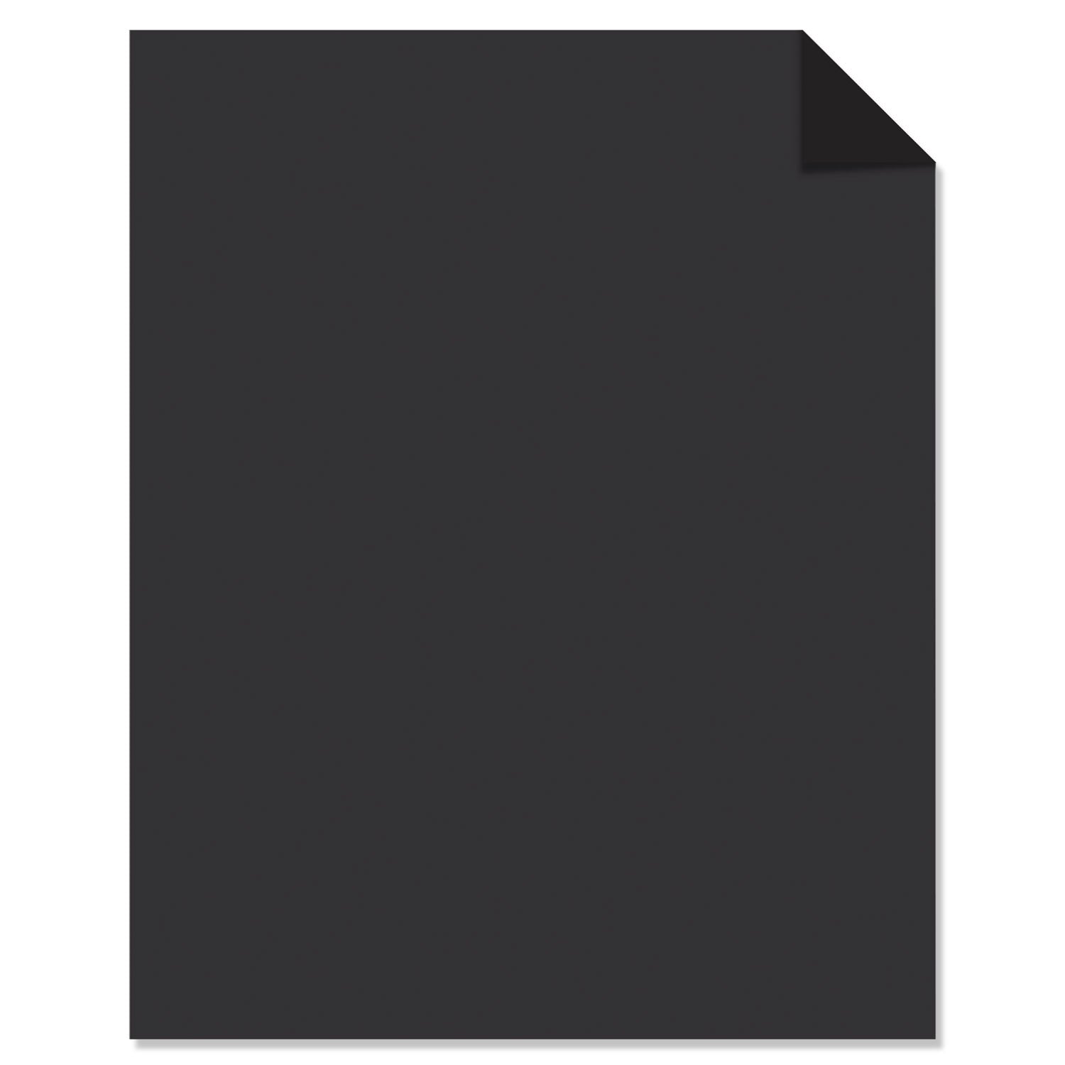 Color Cardstock, 65 lb Cover Weight, 8.5 x 11, Eclipse Black, 100/Pack -