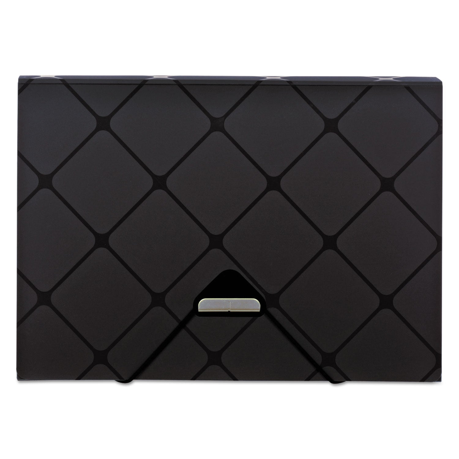 Poly Expanding File, 1.5" Expansion, 13 Sections, Cord/Hook Closure, 1/12-Cut Tabs, Letter Size, Black -