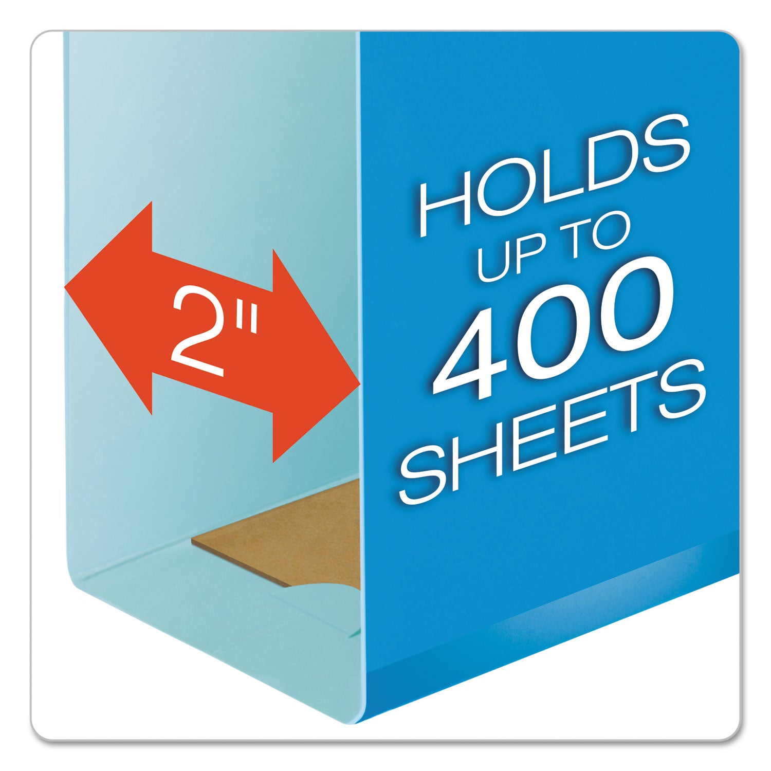 Extra Capacity Reinforced Hanging File Folders with Box Bottom, 2" Capacity, Legal Size, 1/5-Cut Tabs, Blue, 25/Box -