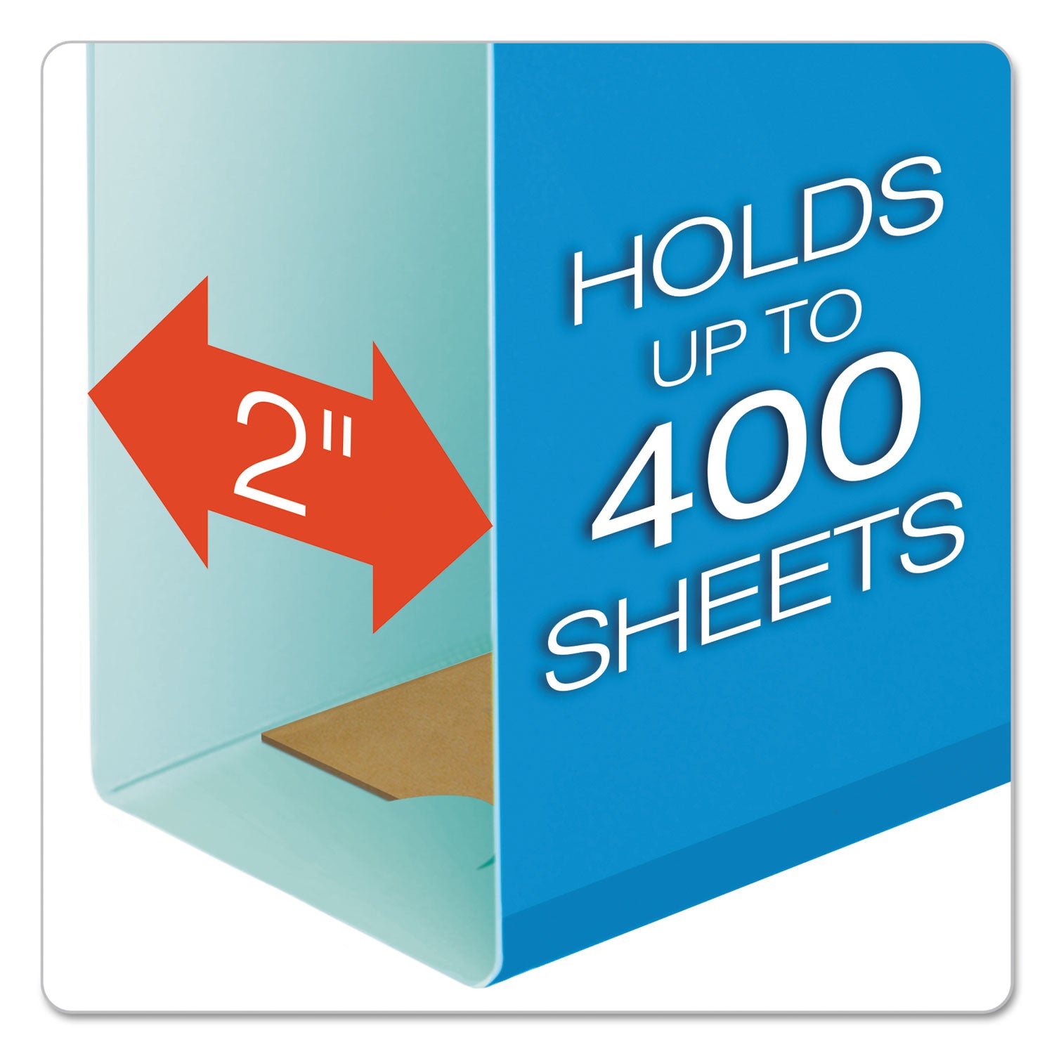 Extra Capacity Reinforced Hanging File Folders with Box Bottom, 2" Capacity, Letter Size, 1/5-Cut Tab, Assorted Colors,25/BX -