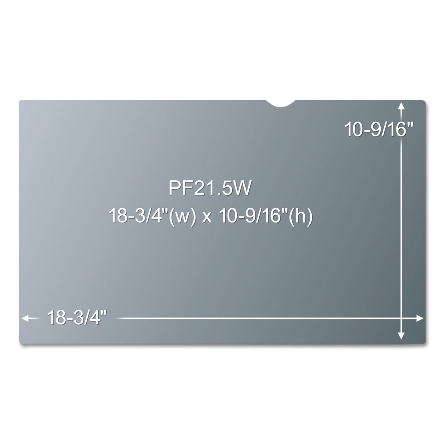 Antiglare Frameless Filter for 21.5" Widescreen Flat Panel Monitor, 16:9 Aspect Ratio -