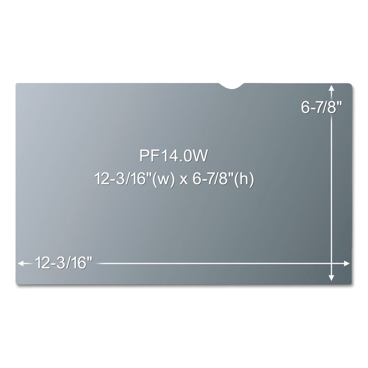 Antiglare Frameless Filter for 14" Widescreen Laptop, 16:9 Aspect Ratio -