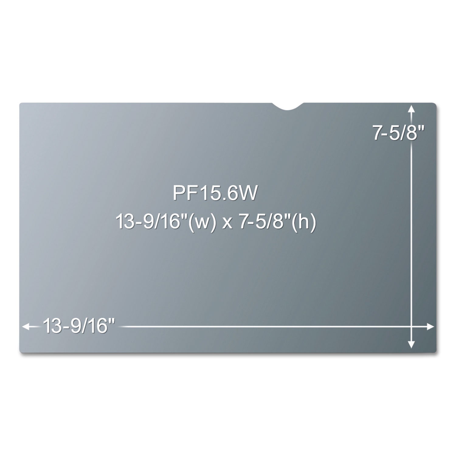 Antiglare Frameless Filter for 15.6" Widescreen Laptop, 16:9 Aspect Ratio -