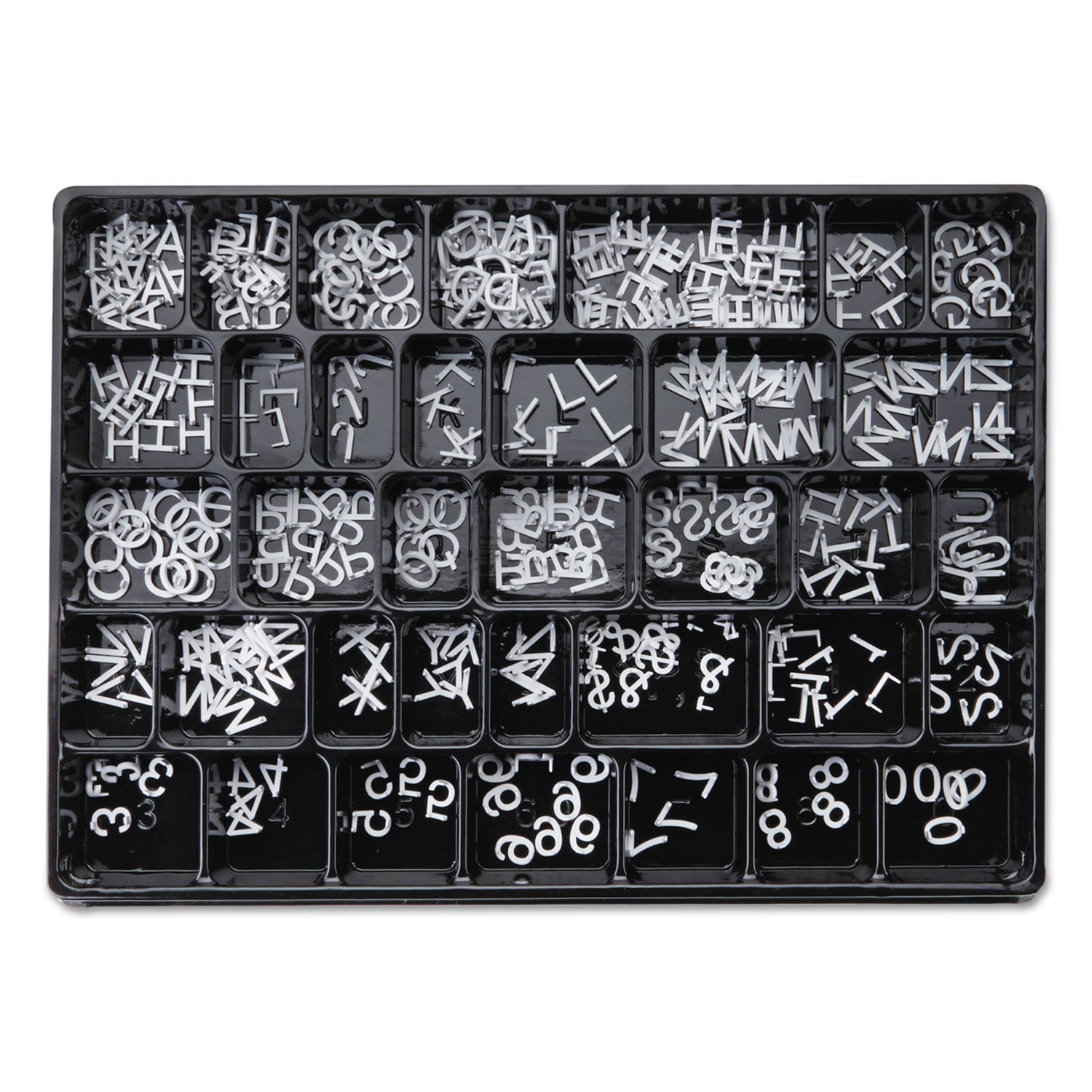 Character Sets, Pin, White, 1"h, 300/Set -