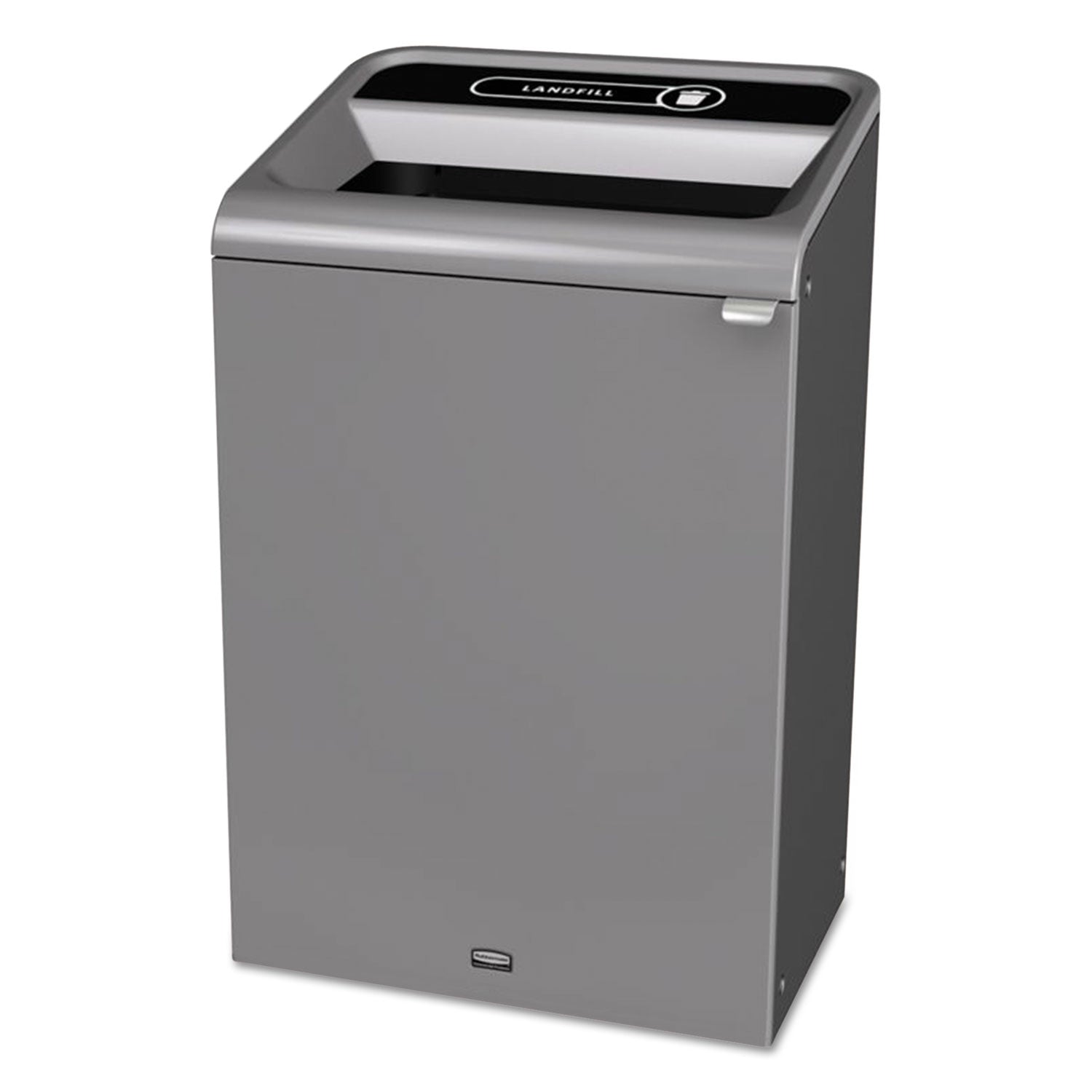 Configure Indoor Recycling Waste Receptacle, 33 gal, Metal, Gray - 1