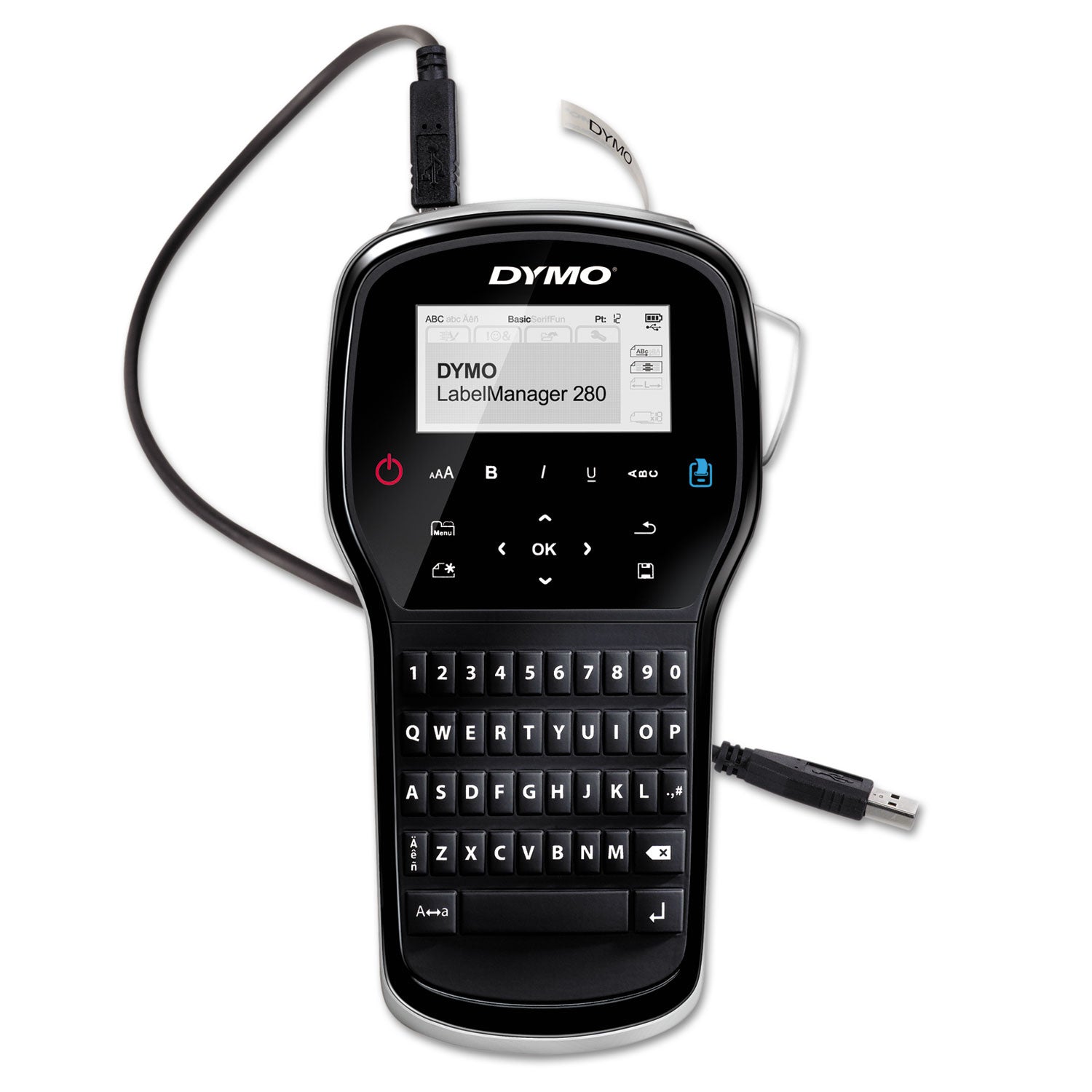 LabelManager 280 Label Maker, 0.6"/s Print Speed, 4 x 2.3 x 7.9 -