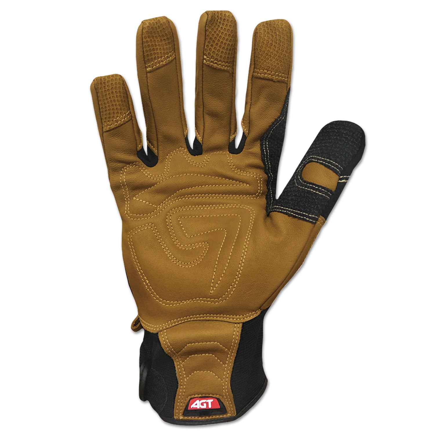 Ranchworx Leather Gloves, Black/Tan, Large -