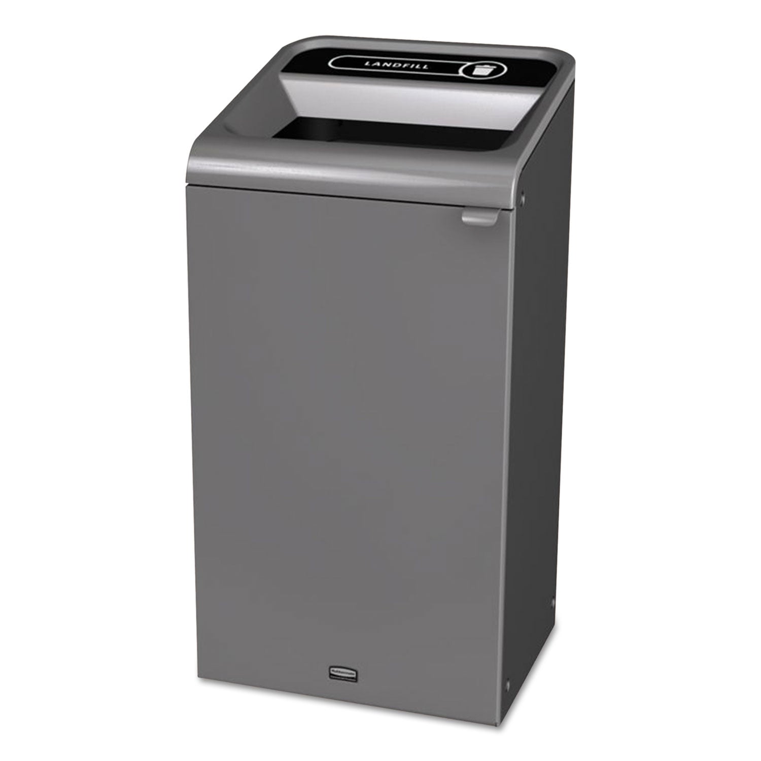 Configure Indoor Recycling Waste Receptacle, Landfill, 23 gal, Metal, Gray - 1