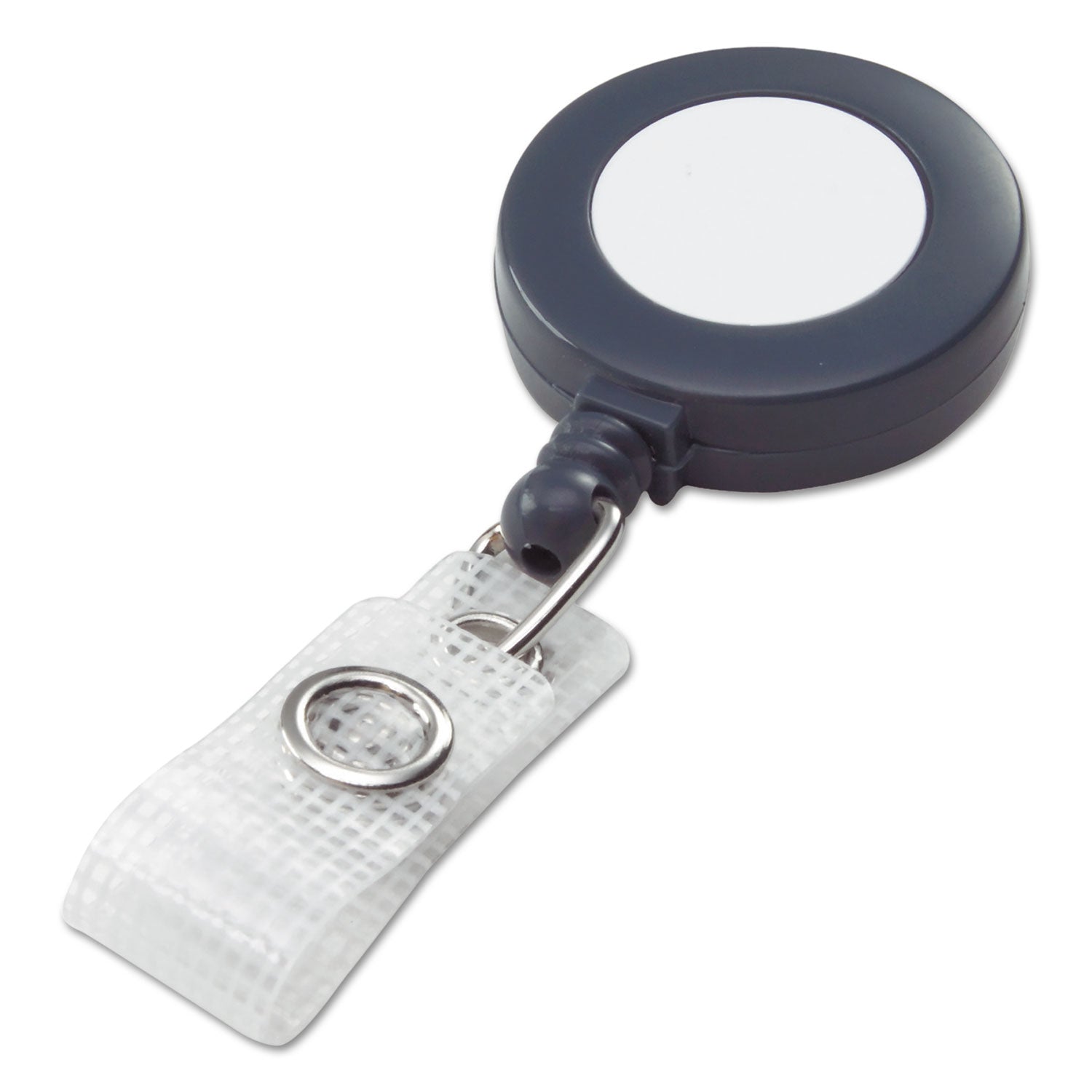 Badgemates Plastic Retractable Name Badge Reel, 3 ft Extension, Gray, 25/Box -
