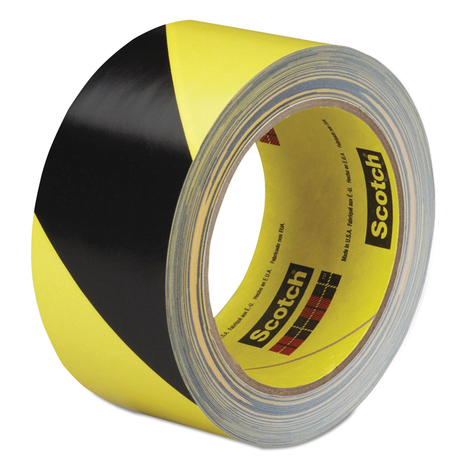 Safety Stripe Tape, 2" x 108 ft, Black/Yellow -