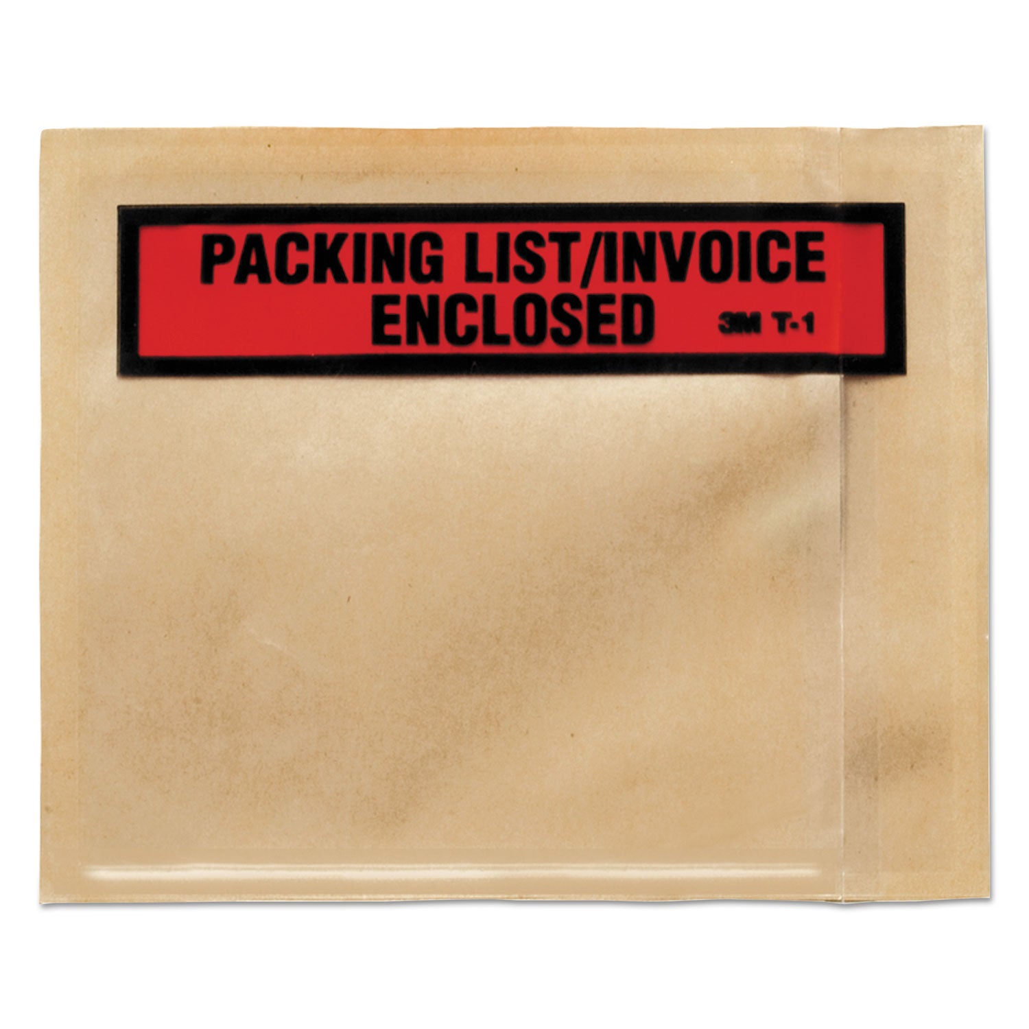 Top Print Self-Adhesive Packing List Envelope, Top-Print Front: Packing List/Invoice Enclosed, 4.5 x 5.5, Clear, 1,000/Box -