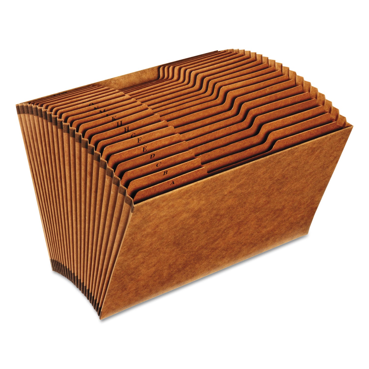 Heavy-Duty Open-Top Expanding Stadium File, 21 Sections, 1/3-Cut Tabs, Legal Size, Redrope -