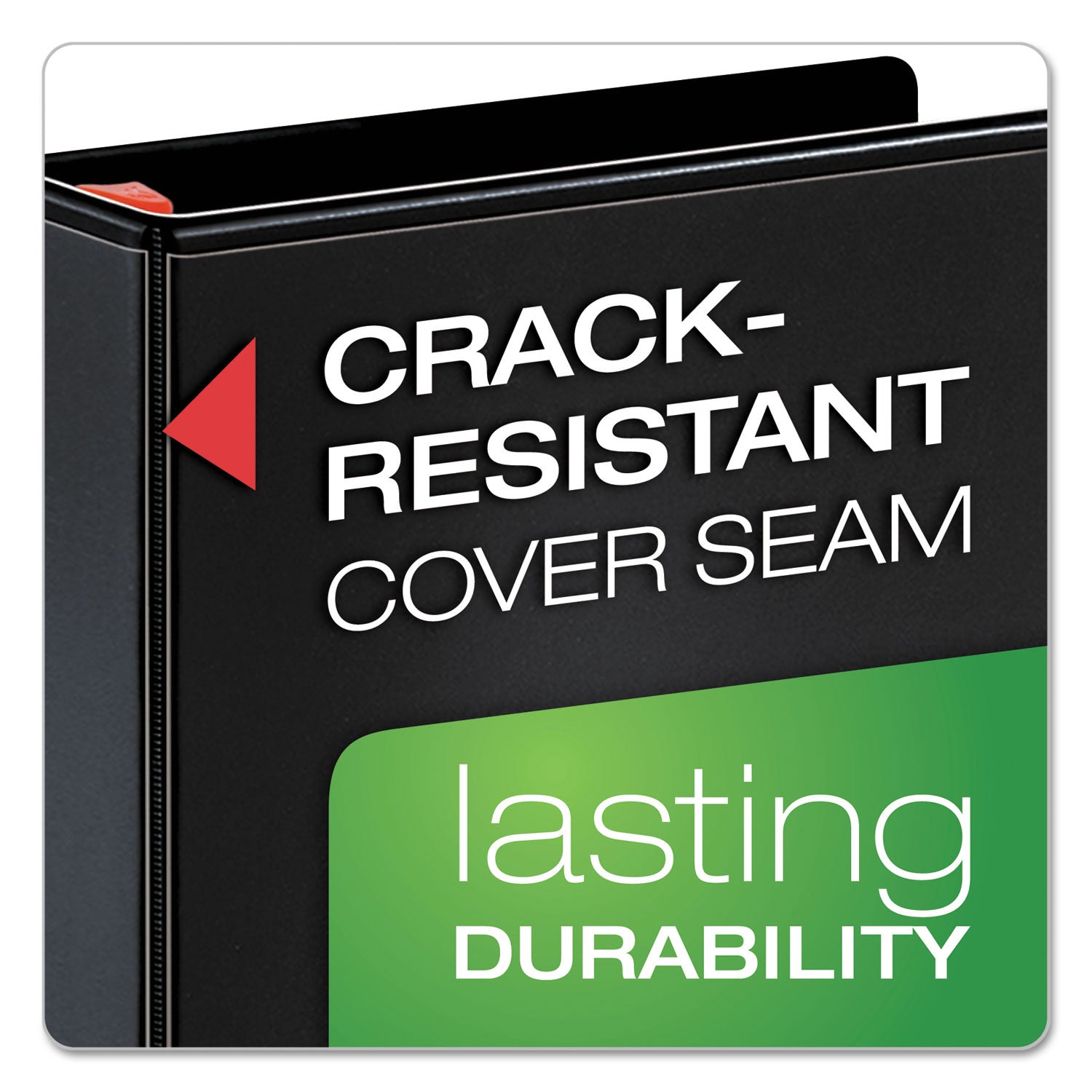 XtraLife ClearVue Non-Stick Locking Slant-D Ring Binder, 3 Rings, 5" Capacity, 11 x 8.5, Black -