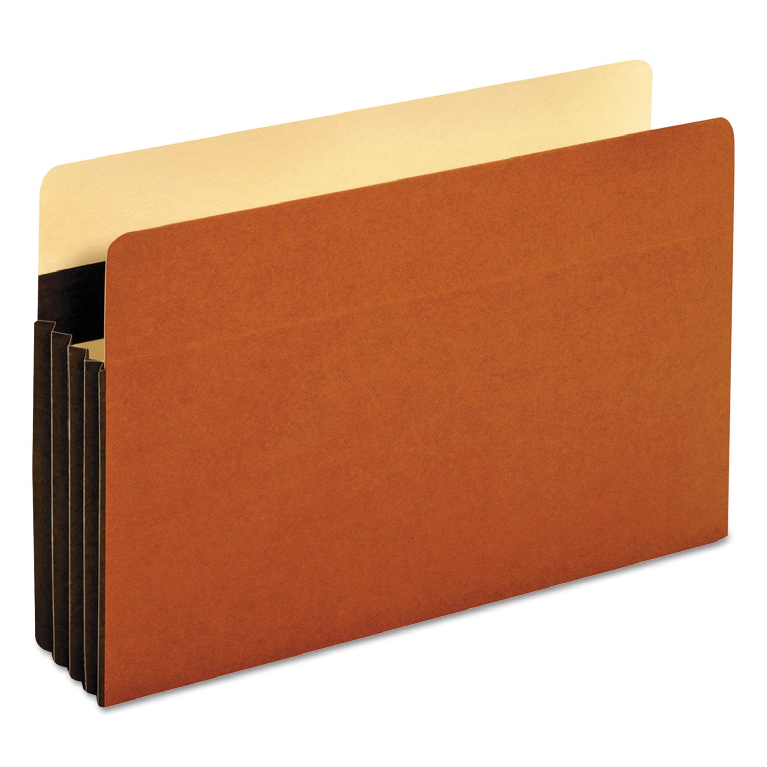 Heavy-Duty File Pockets, 3.5" Expansion, Legal Size, Redrope, 25/Box -