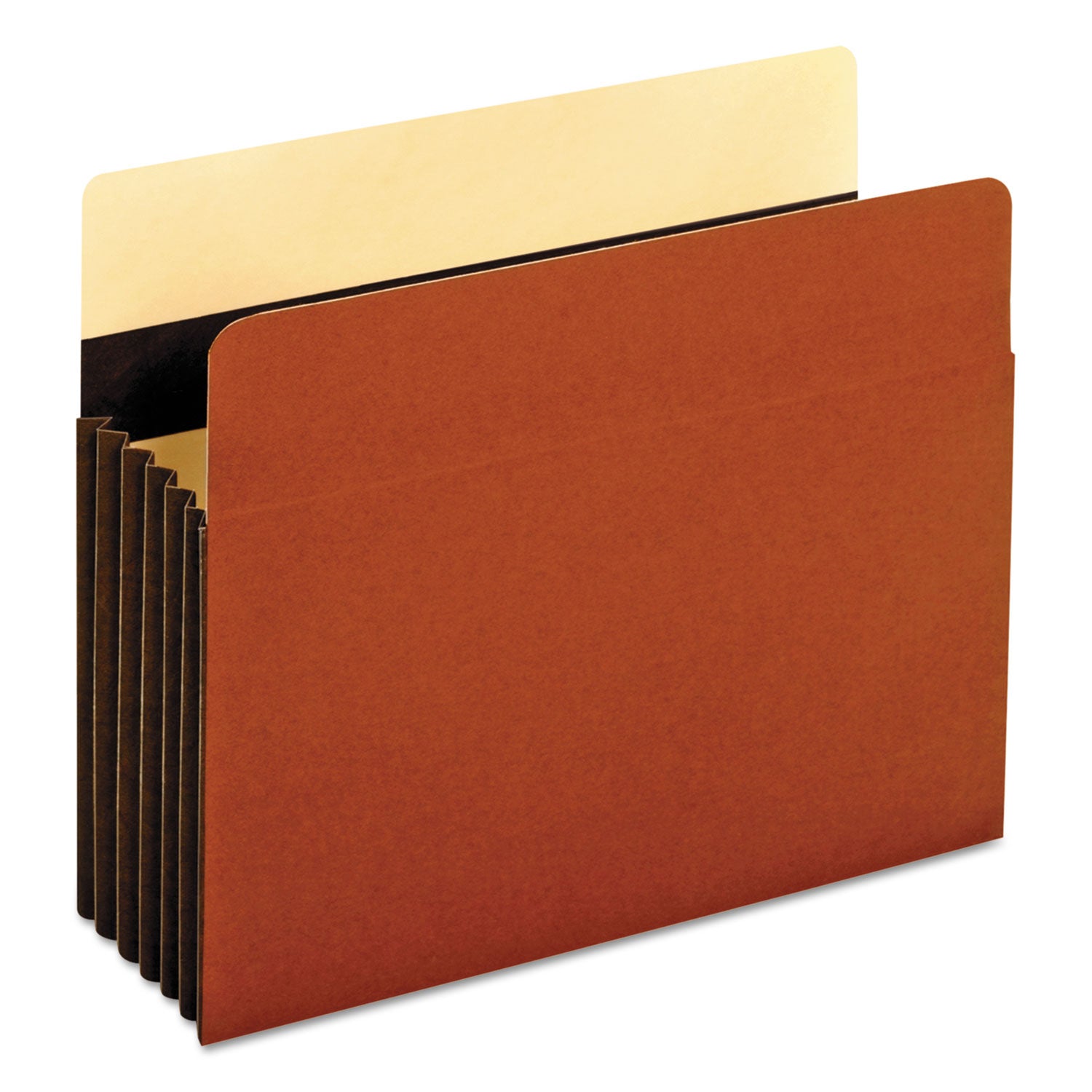 Heavy-Duty File Pockets, 5.25" Expansion, Letter Size, Redrope, 10/Box -