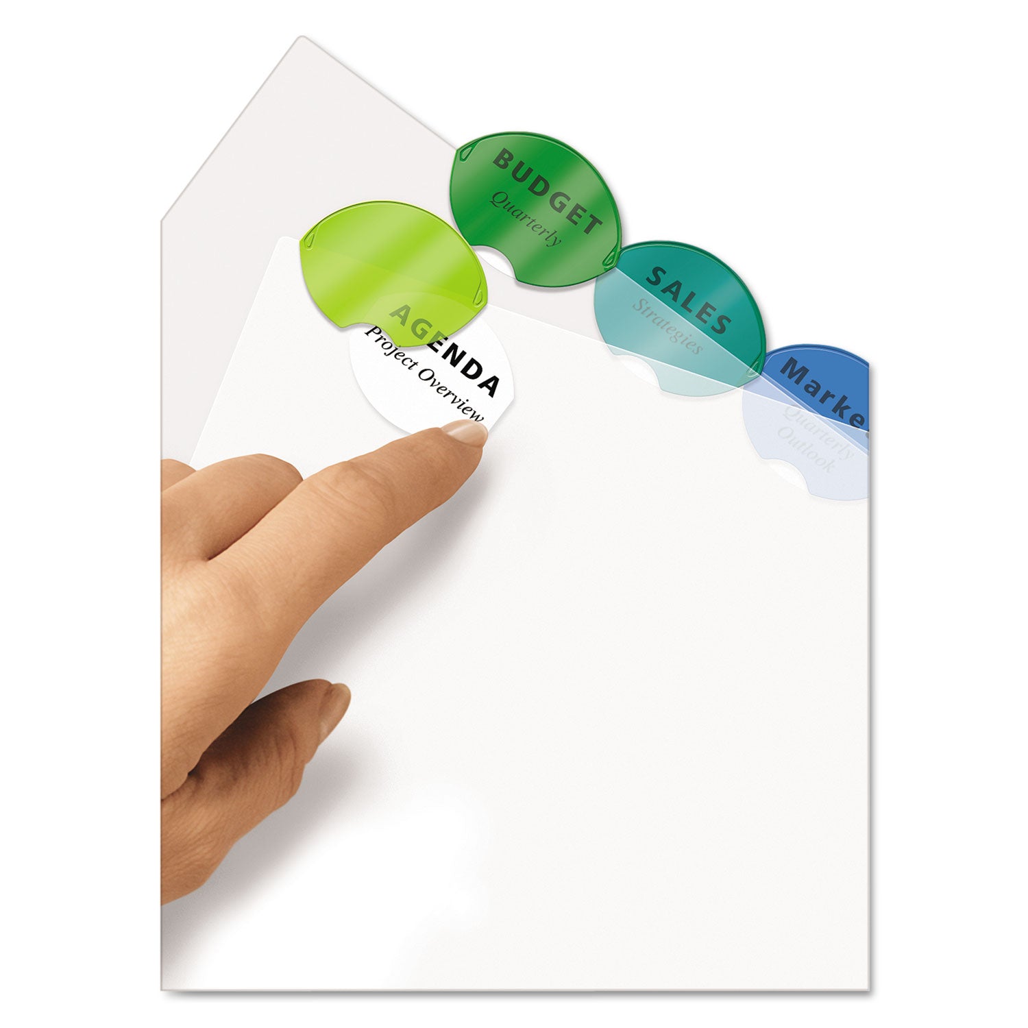 Insertable Style Edge Tab Plastic Dividers, 8-Tab, 11 x 8.5, Translucent, 1 Set -