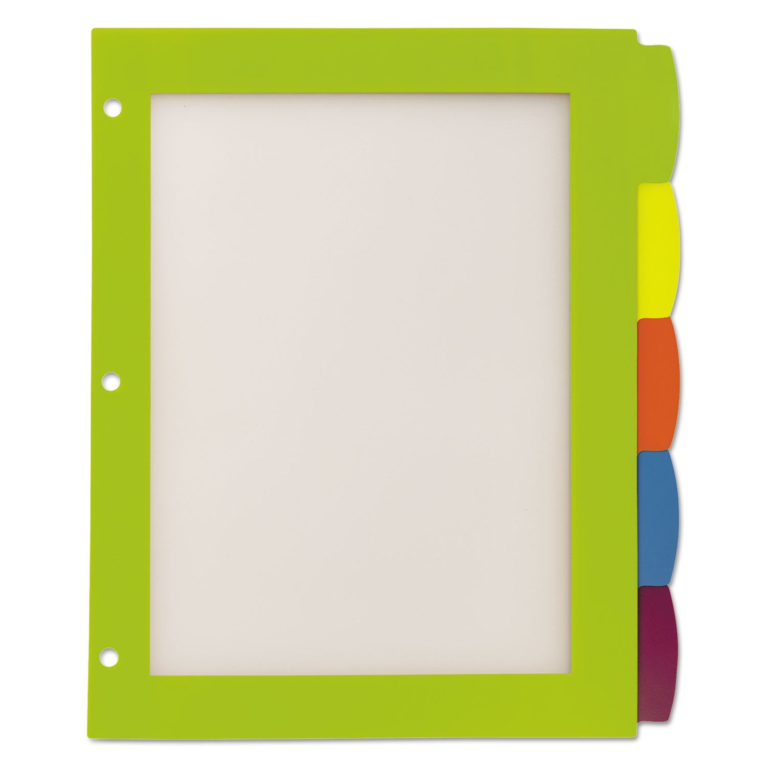 Big Tab Ultralast Plastic Dividers, 5-Tab, 11 x 8.5, Assorted, 1 Set -