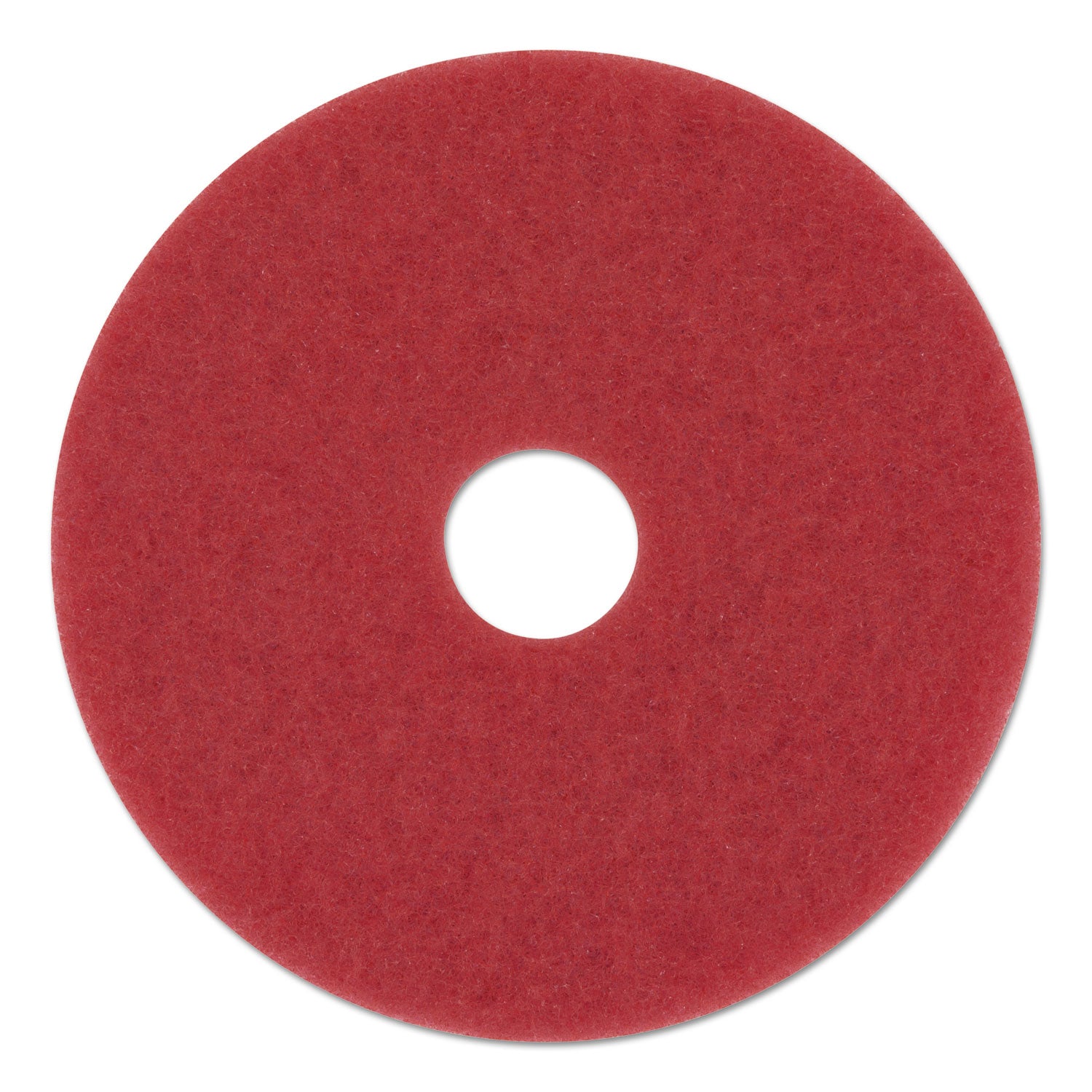 Low-Speed Buffer Floor Pads 5100, 20" Diameter, Red, 5/Carton -