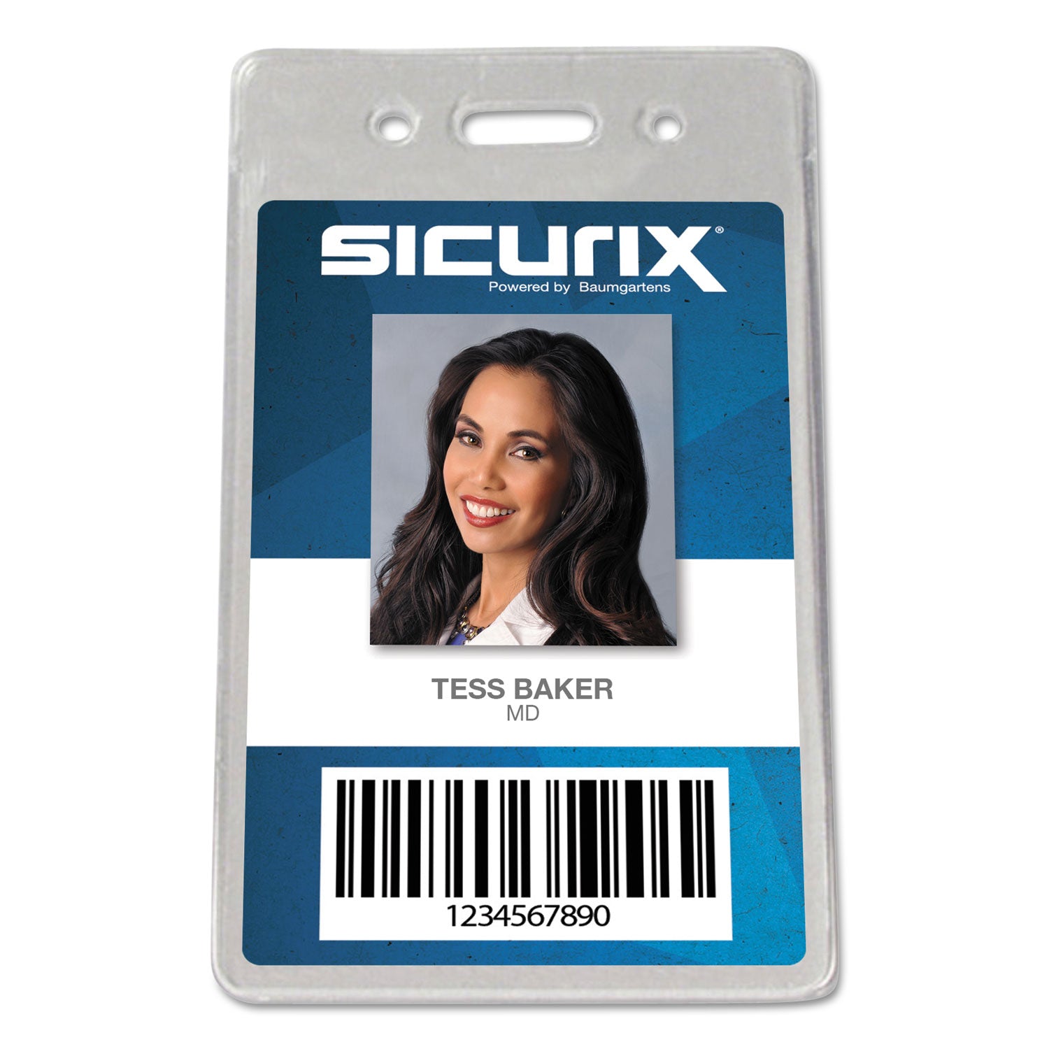 Sicurix Proximity Badge Holder, Vertical, 2 1/2w x 4 1/2h, Clear, 50/Pack -