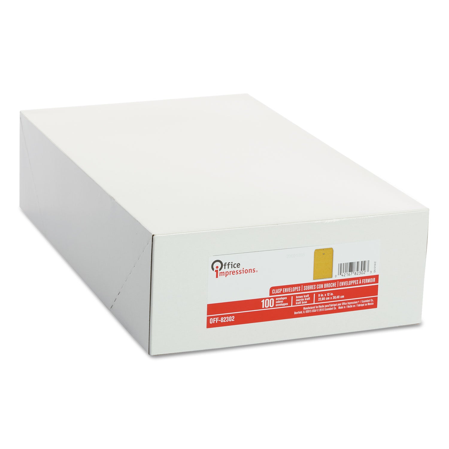 clasp-envelope-#90-square-flap-clasp-gummed-closure-9-x-12-brown-kraft-100-box_off82302 - 2