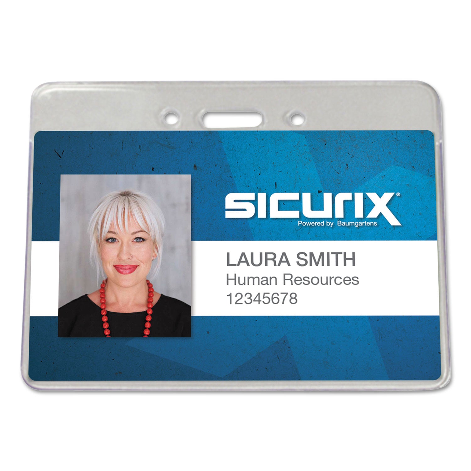Sicurix Proximity Badge Holder, Horizontal, 4w x 3h, Clear, 50/Pack -