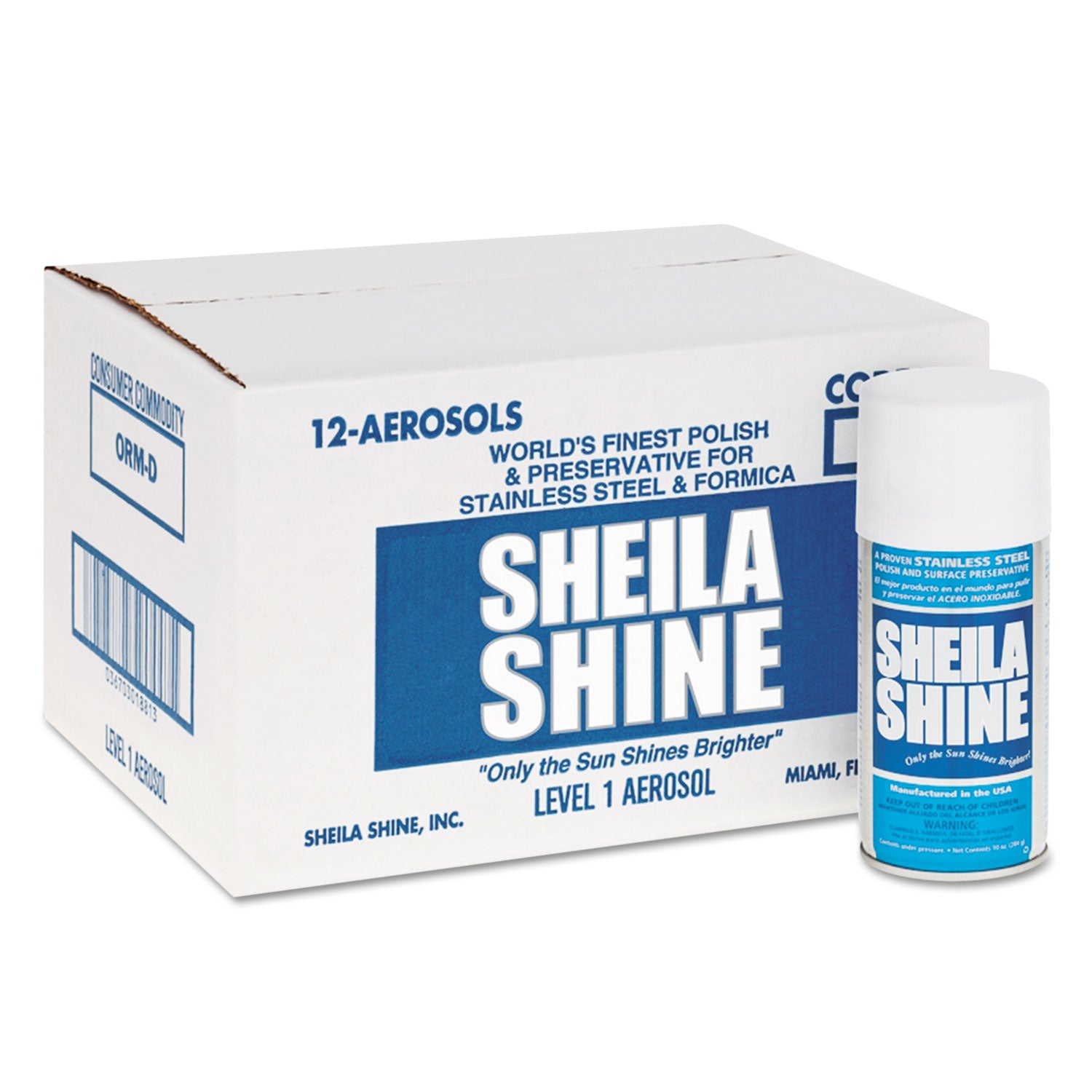 Stainless Steel Cleaner and Polish, 10 oz Aerosol Spray, 12/Carton -