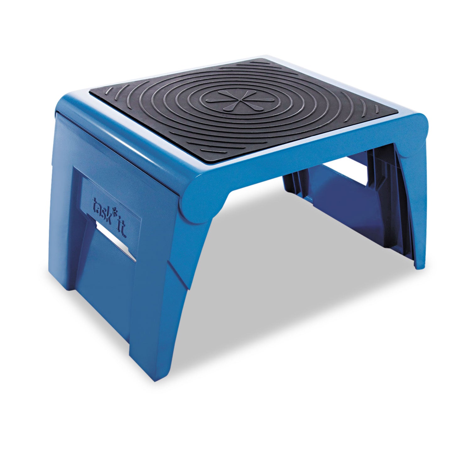 Folding Step Stool, 1-Step, 300 lb Capacity, 14 x 11.25 x 9.75, Blue -