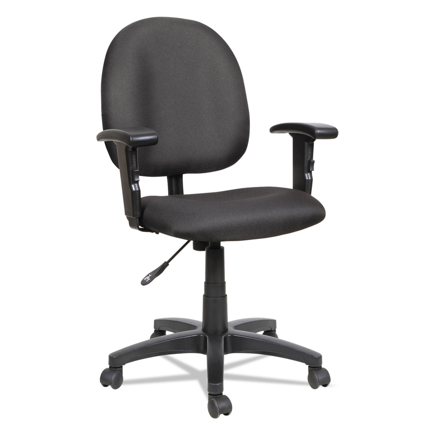 Alera Essentia Series Swivel Task Chair with Adjustable Arms, Supports Up to 275 lb, 17.71" to 22.44" Seat Height, Black -